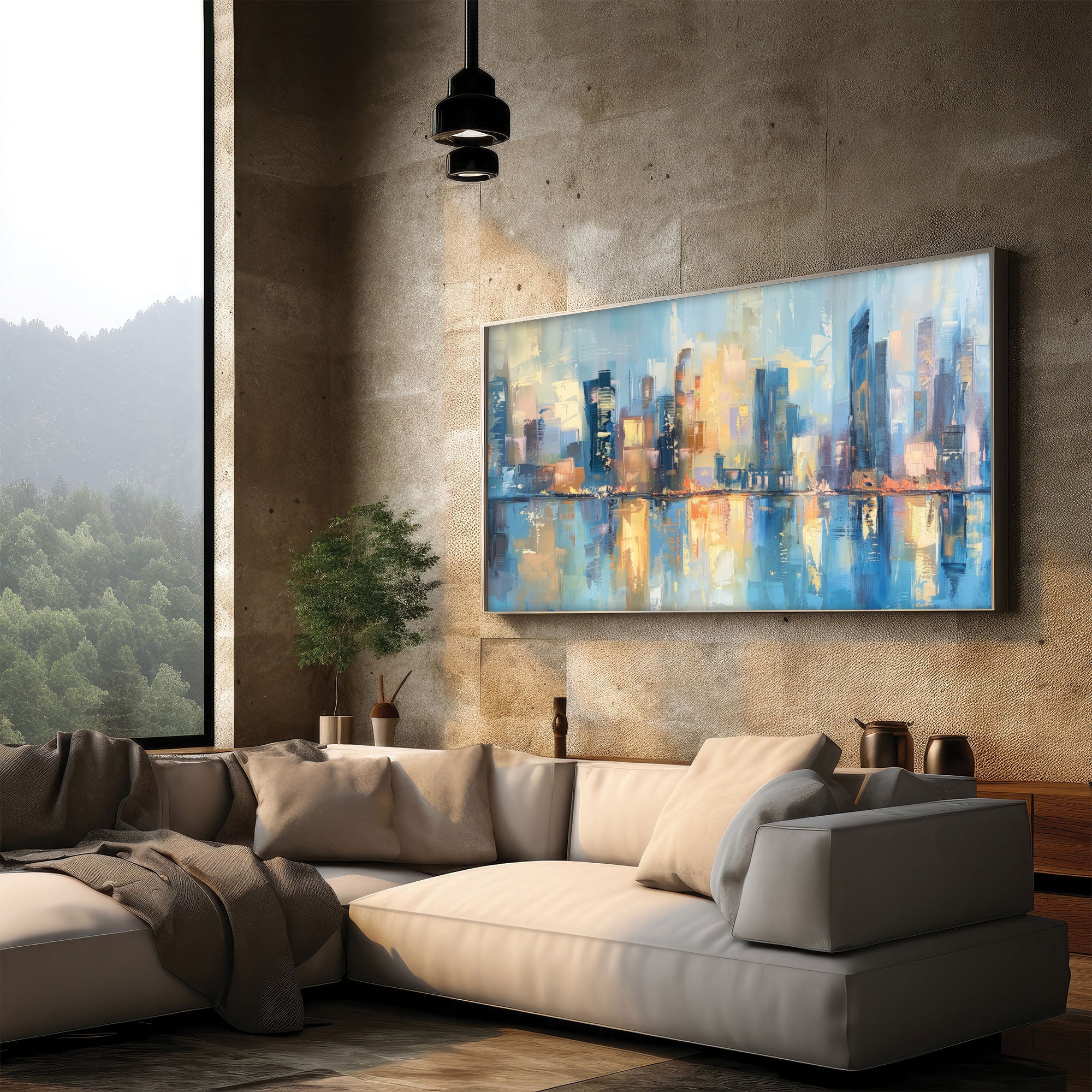 Abstract Canvas painting with frame Big Size Wall Art for living room,Bedroom,Drawing room,Hotels