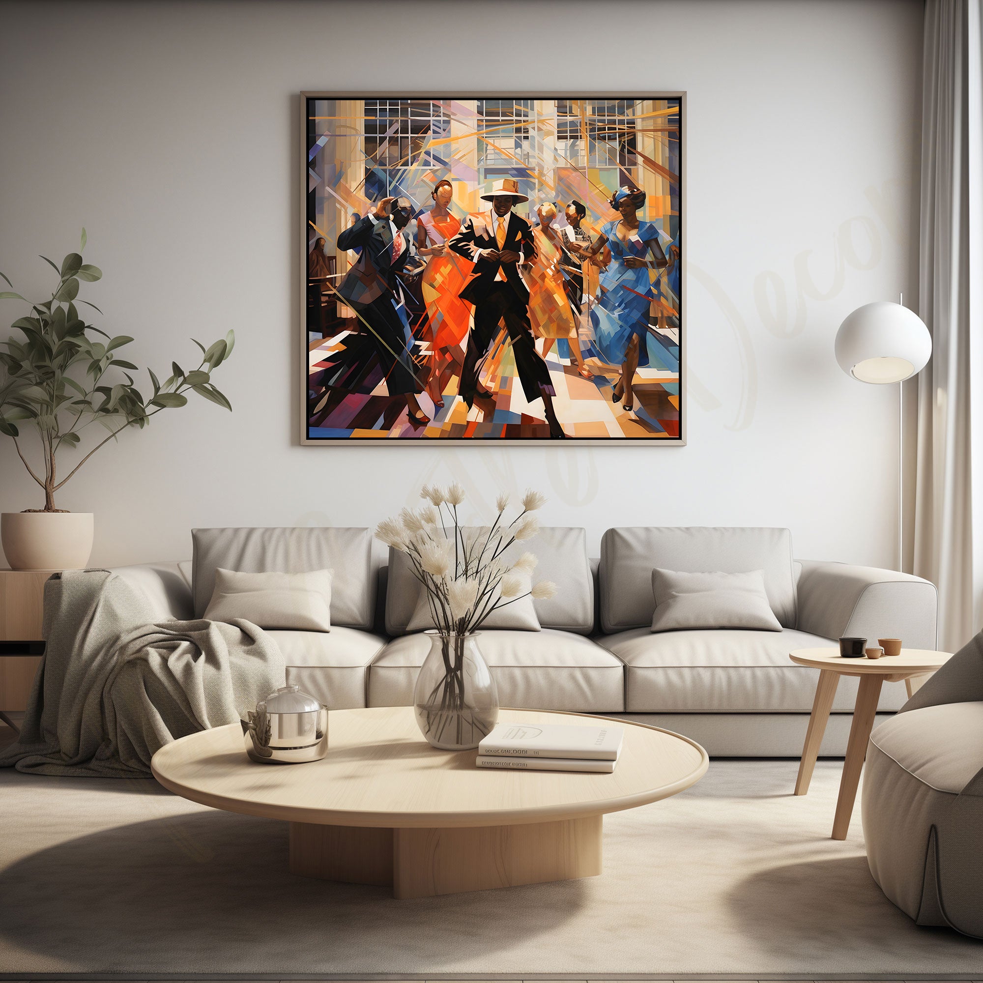 ModernAbstract dance painting with frame Big Size Wall Art for living room,Bedroom,Drawing room,Hotels