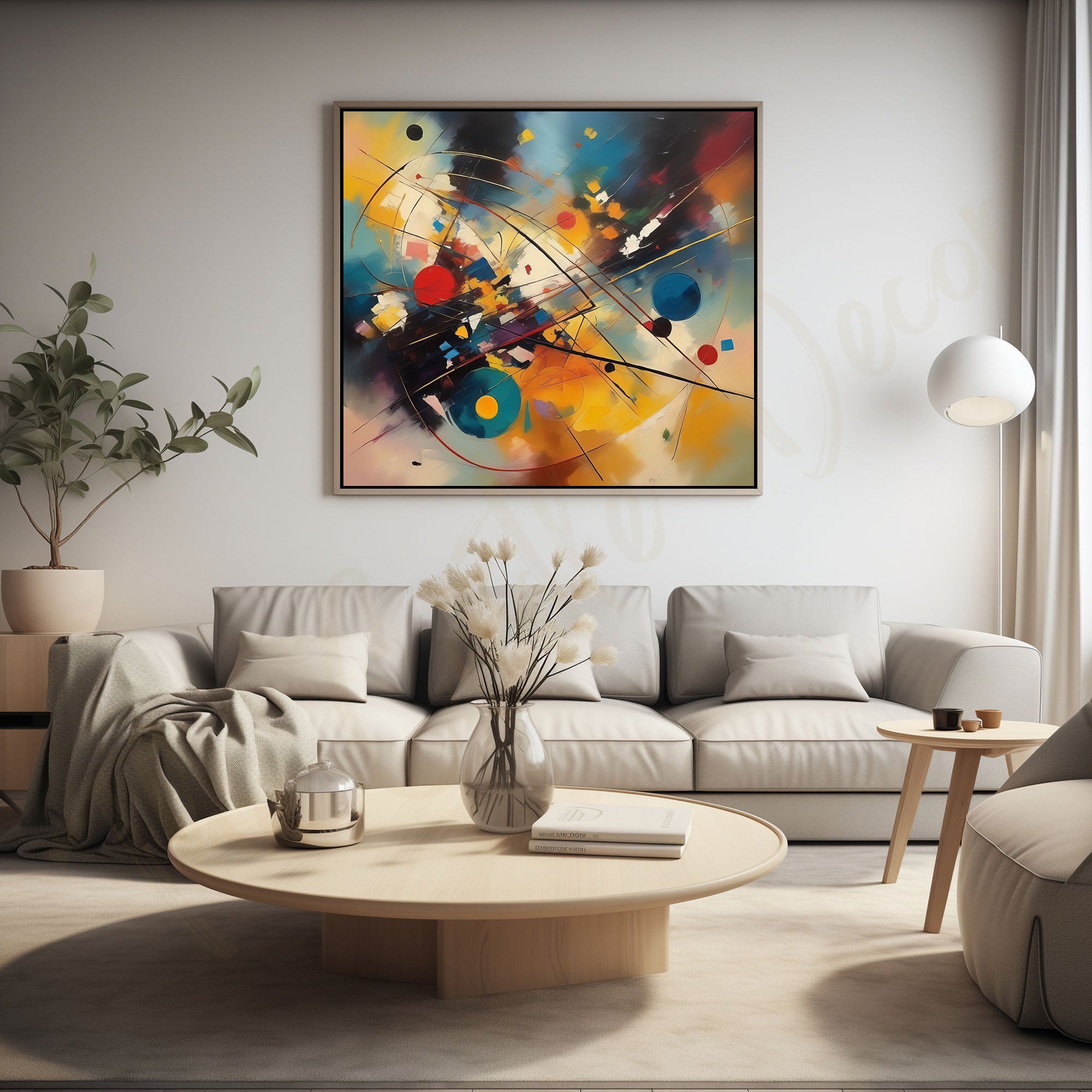 Abstract painting with frame Big Size Wall Art for living room,Bedroom,Drawing room,Hotels