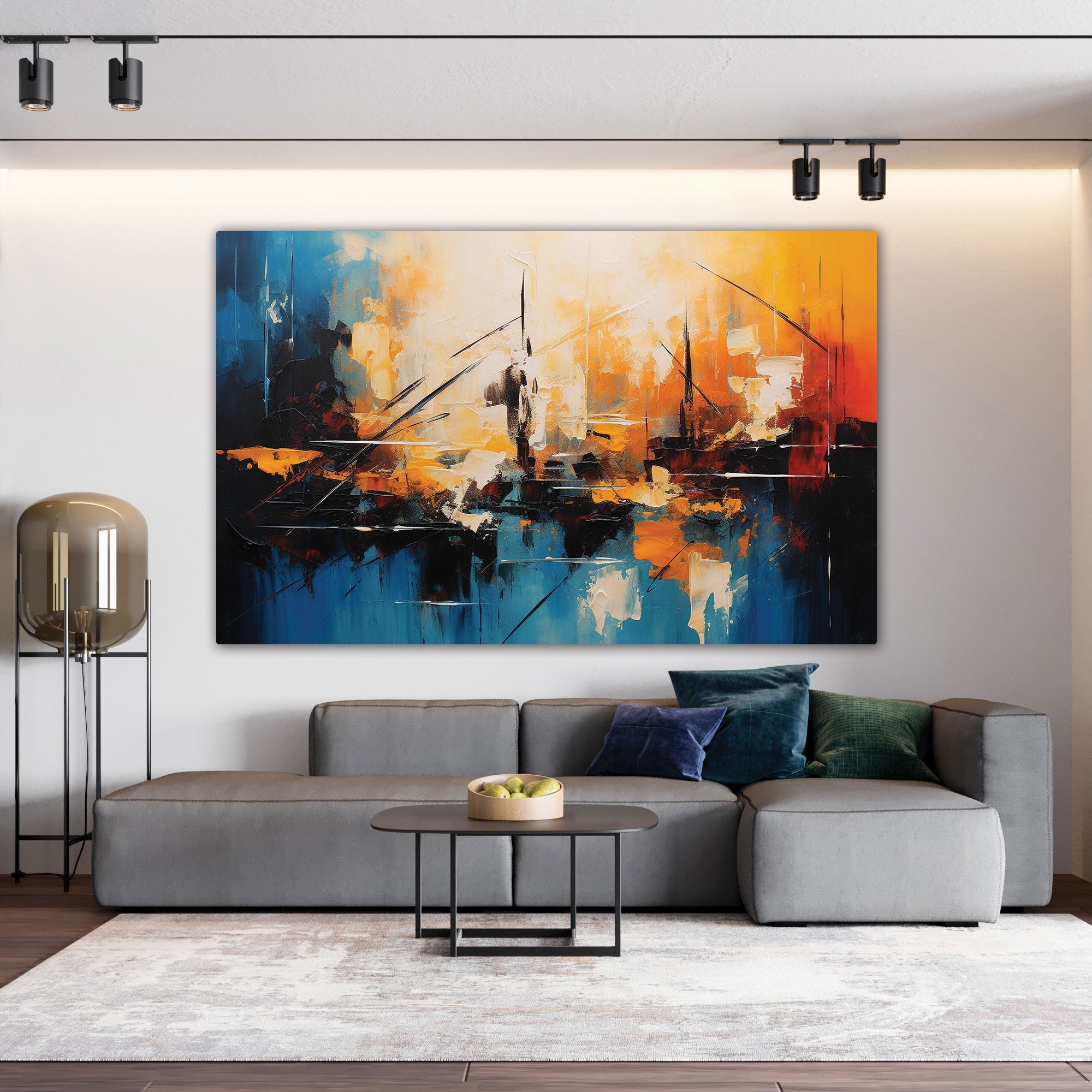 Abstract Canvas painting with frame Big Size Wall Art for living room,Bedroom,Drawing room,Hotels