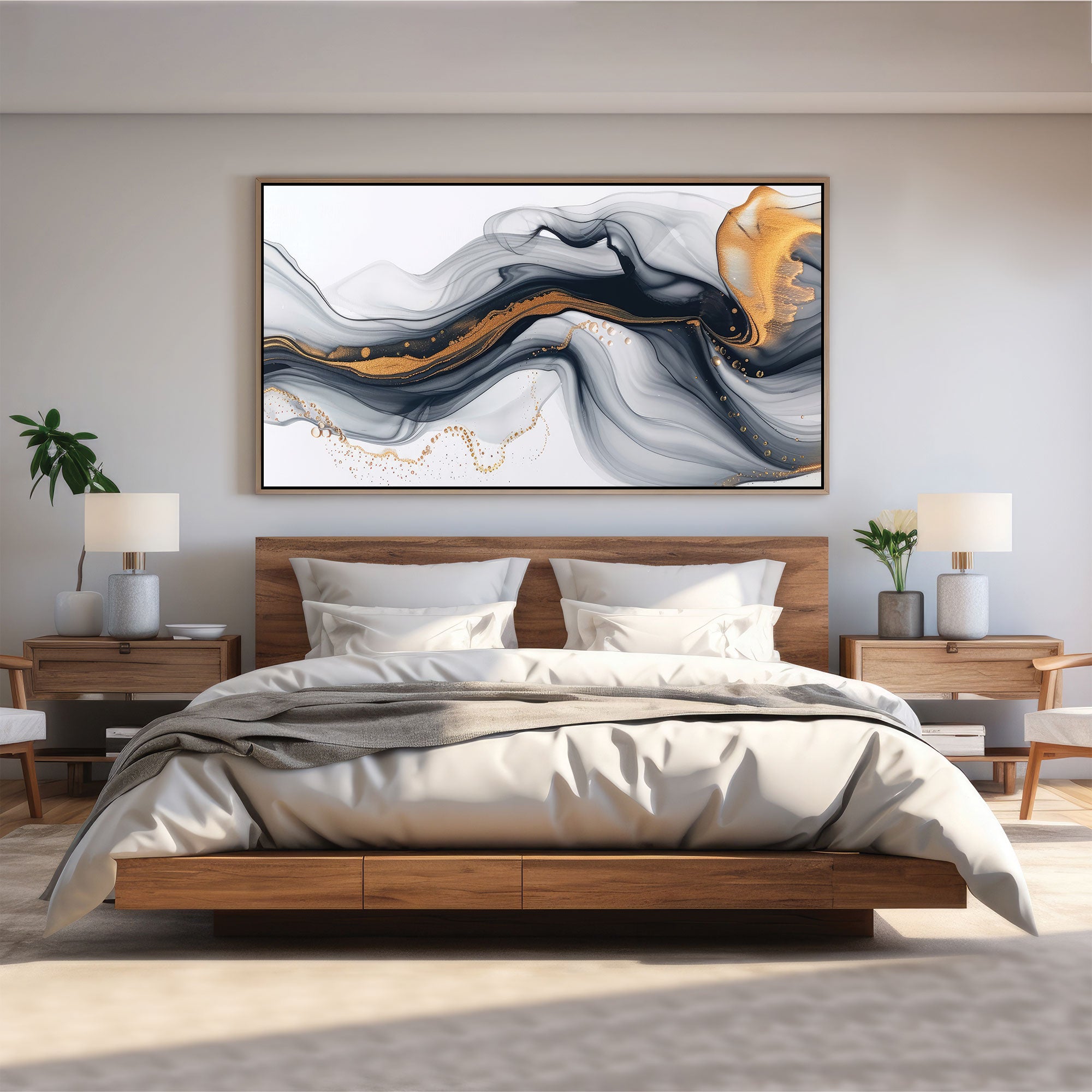 MarbleAbstract Canvas painting with frame Big Size Wall Art for living room,Bedroom,Drawing room,Hotels