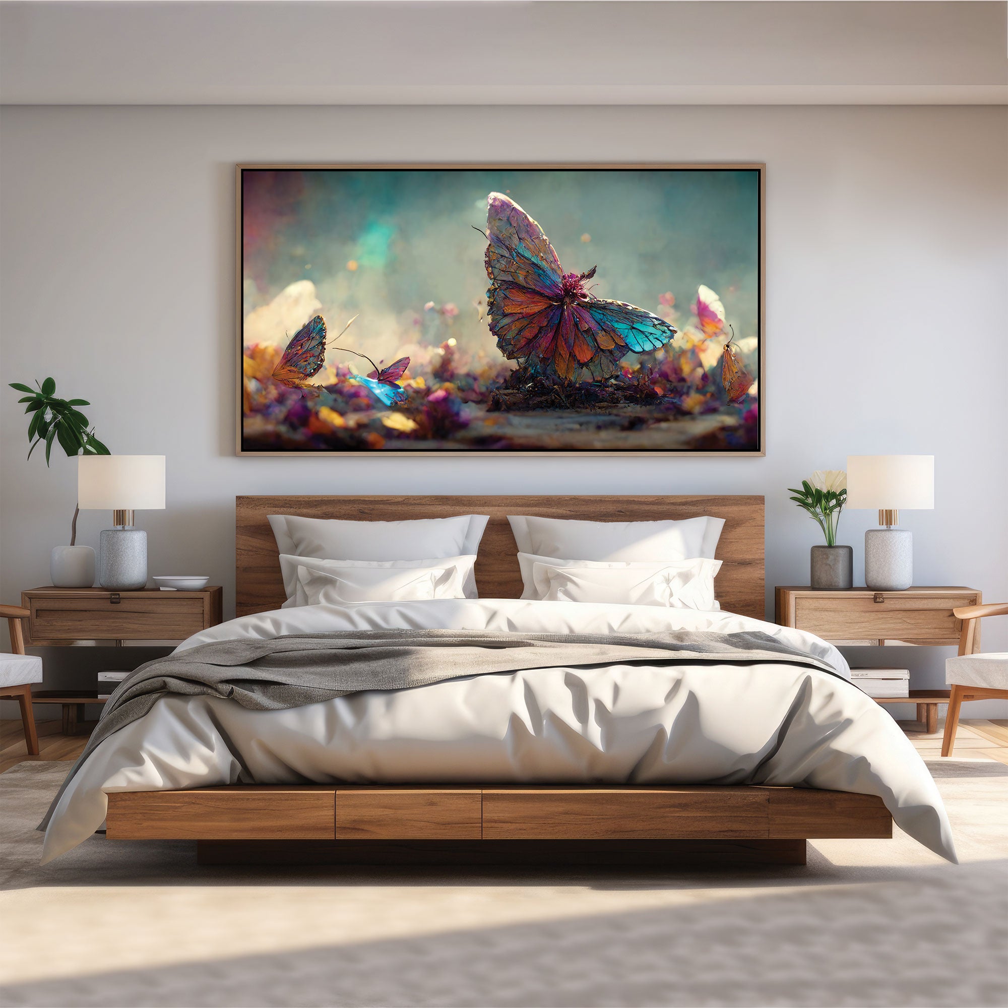 ButterflyAbstract Canvas painting with frame Big Size Wall Art for living room,Bedroom,Drawing room,Hotels