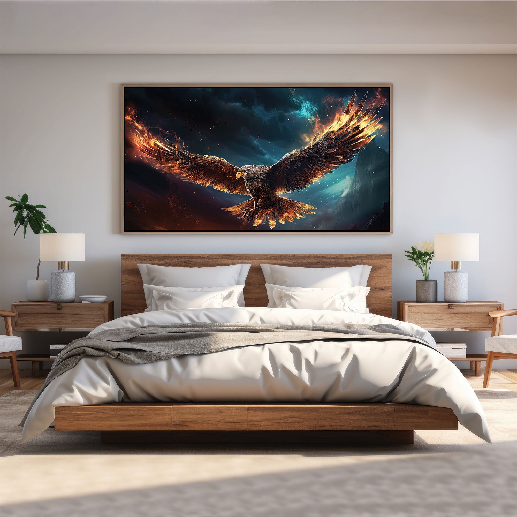EagleAbstract Canvas painting with frame Big Size Wall Art for living room,Bedroom,Drawing room,Hotels