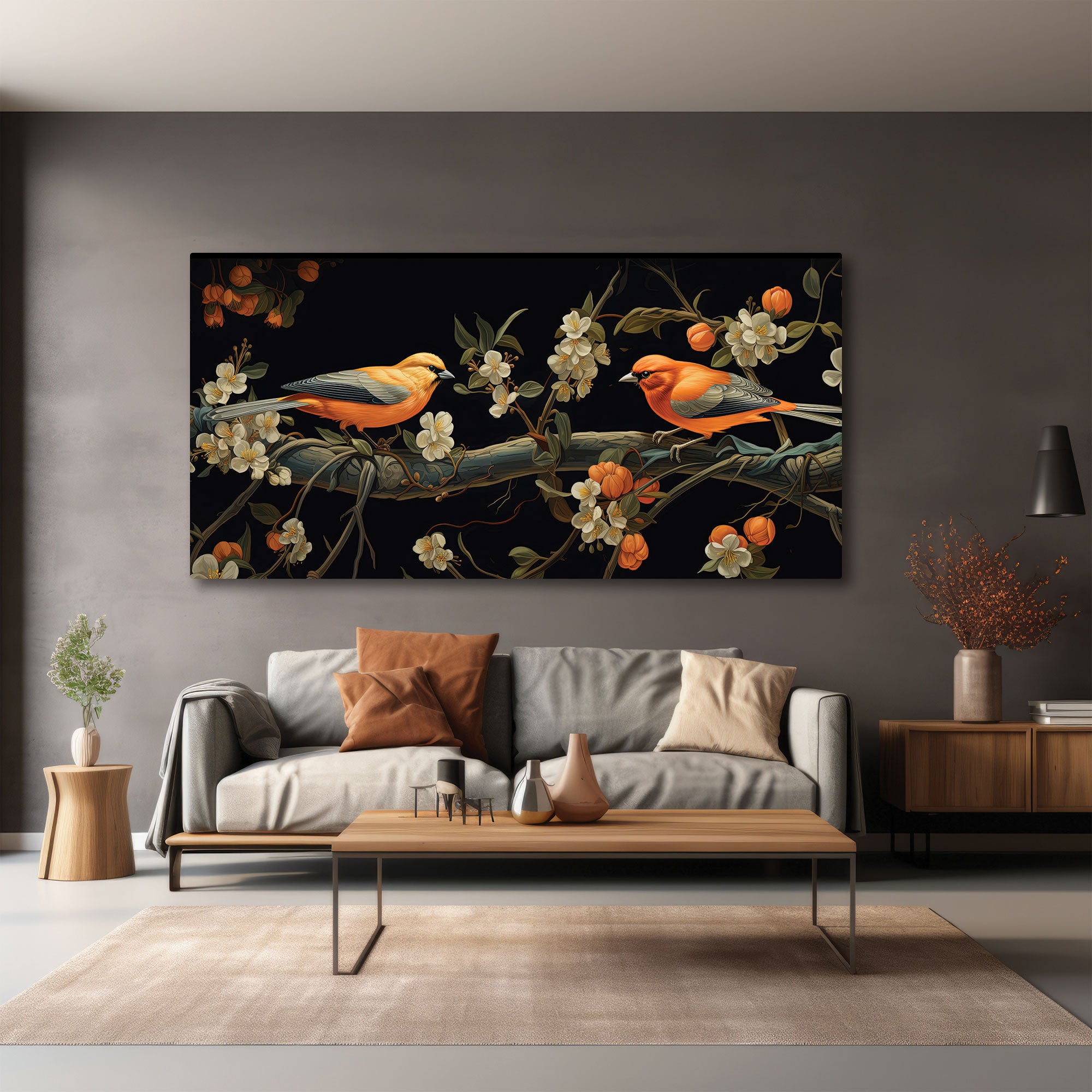 BirdsAbstract Canvas painting with frame Big Size Wall Art for living room,Bedroom,Drawing room,Hotels