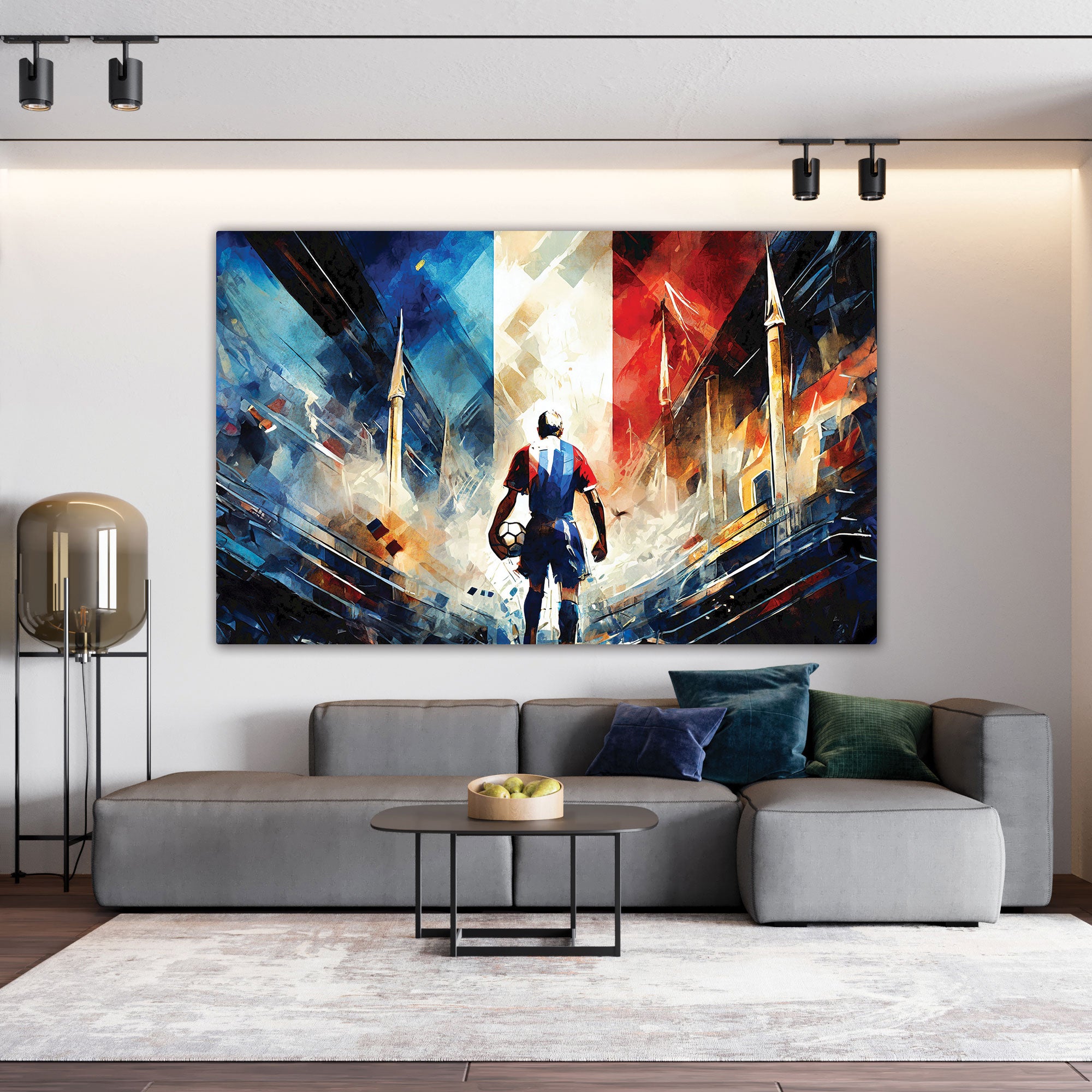Football Abstract Canvas painting with frame Big Size Wall Art for living room,Bedroom,Drawing room,Hotels
