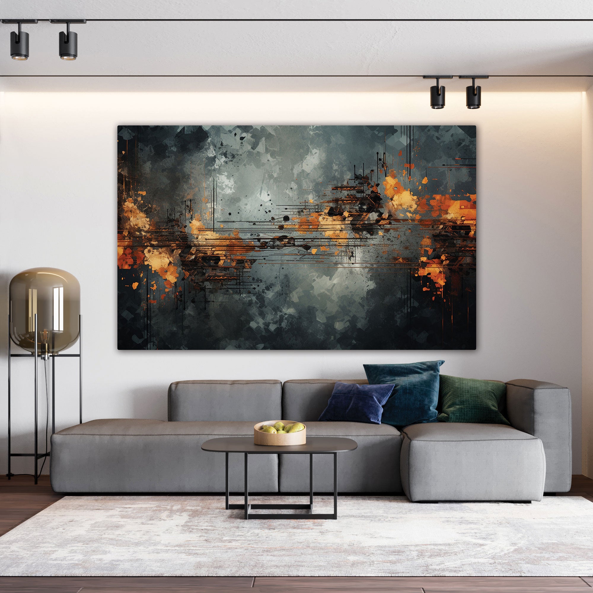 Abstract Canvas painting with frame Big Size Wall Art for living room,Bedroom,Drawing room,Hotels
