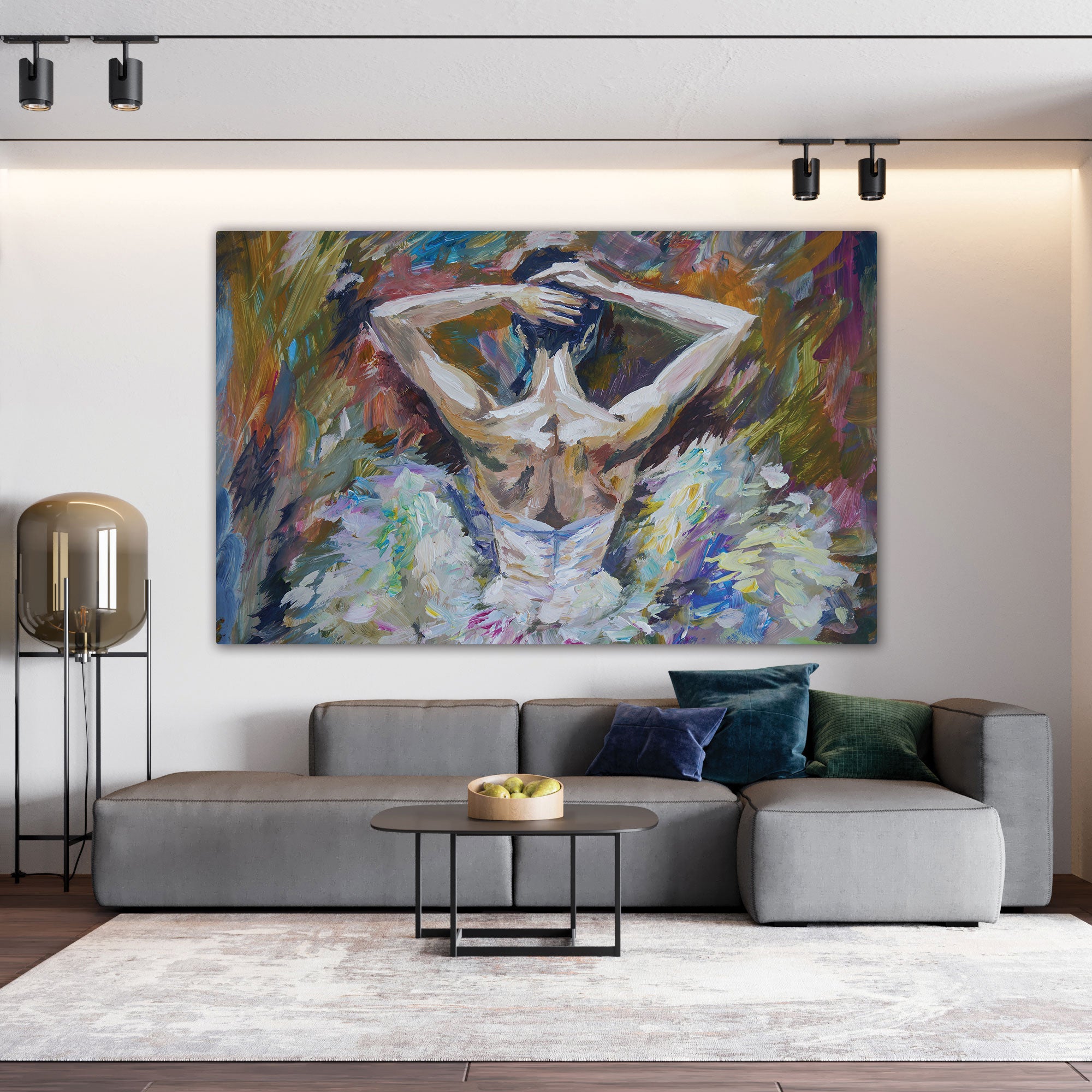 BallerinaAbstract Canvas painting with frame Big Size Wall Art for living room,Bedroom,Drawing room,Hotels