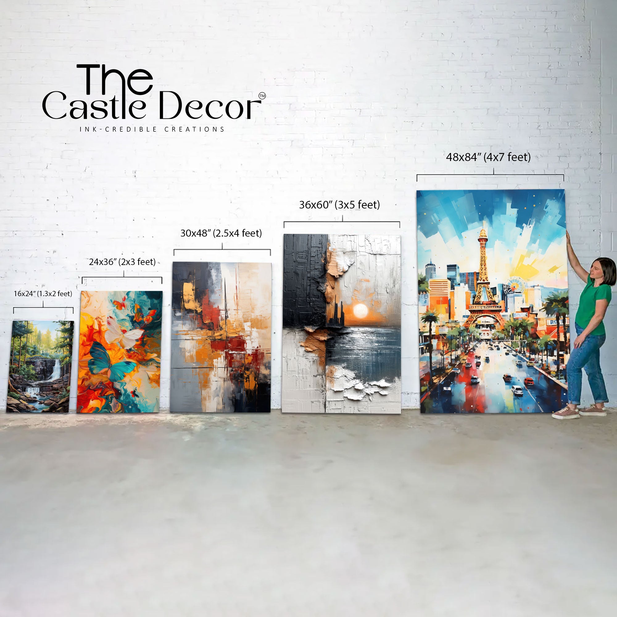 RainbowAbstract Canvas painting with frame Big Size Wall Art for living room,Bedroom,Drawing room,Hotels