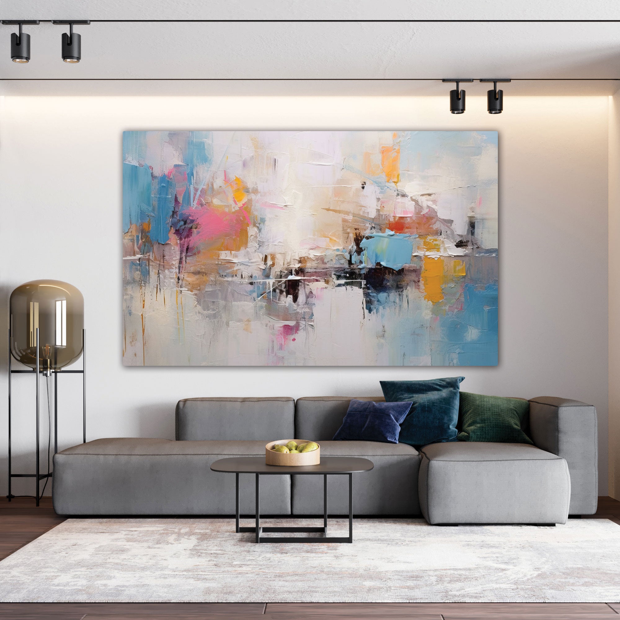Modern Abstract Canvas painting with frame Big Size Wall Art for living room,Bedroom,Drawing room,Hotels