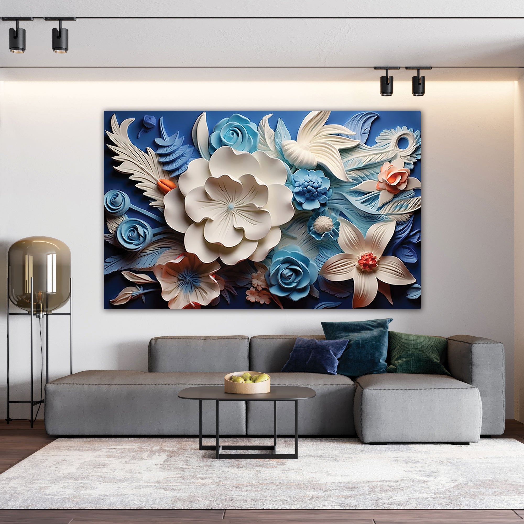 Beautiful flowers Canvas painting with frame Big Size Wall Art for living room,Bedroom,Drawing room,Hotels