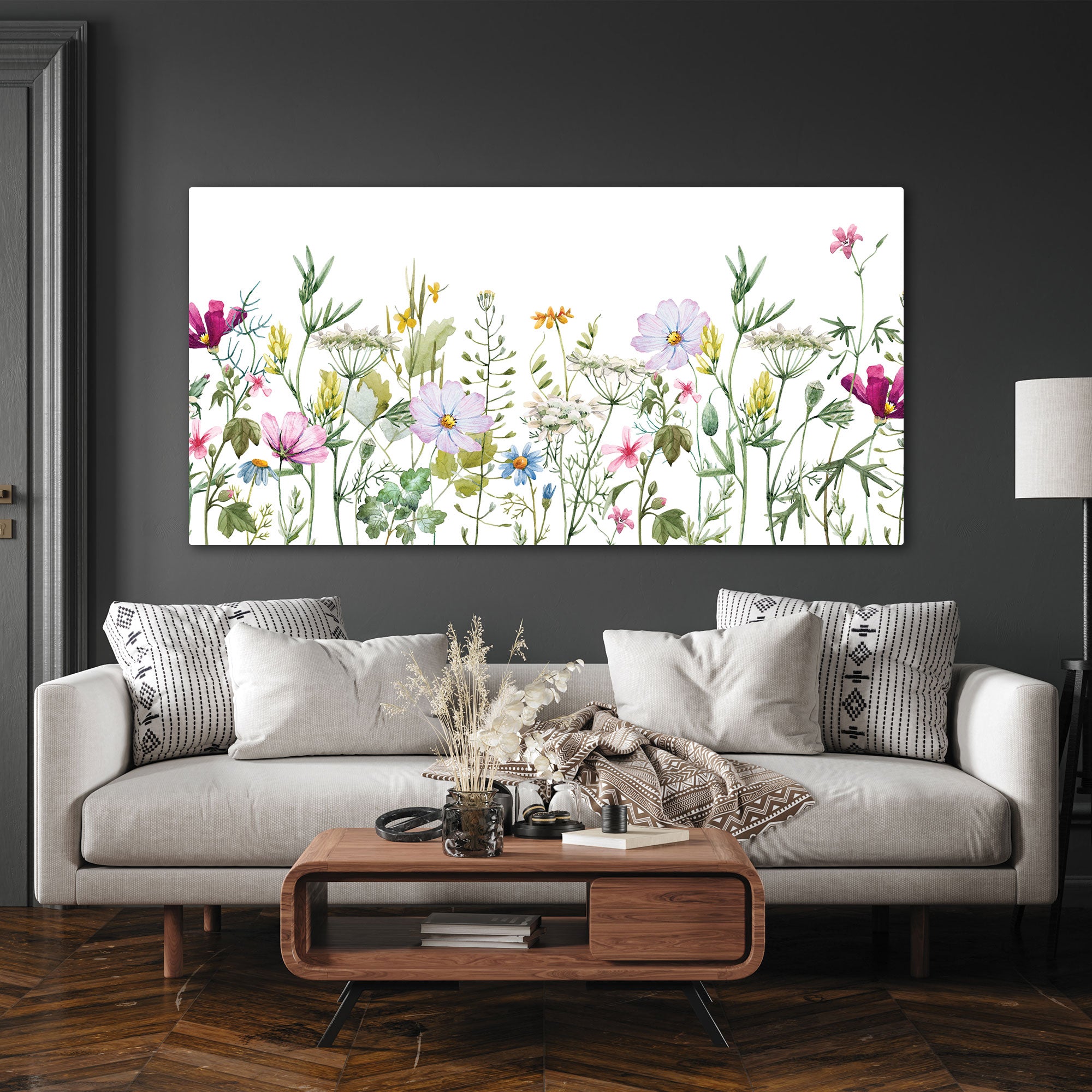 Flowers Canvas painting with frame Big Size Wall Art for living room,Bedroom,Drawing room,Hotels