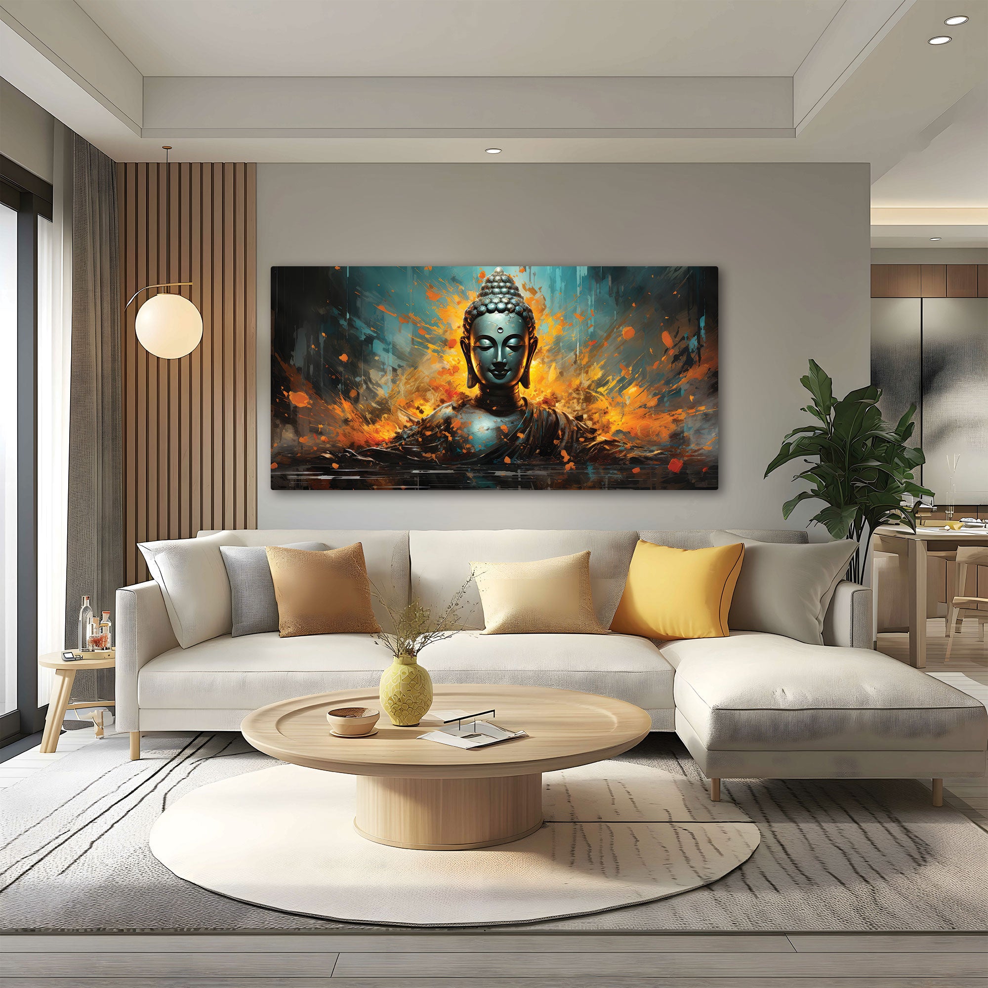 BudhhismAbstract Canvas painting with frame Big Size Wall Art for living room,Bedroom,Drawing room,Hotels