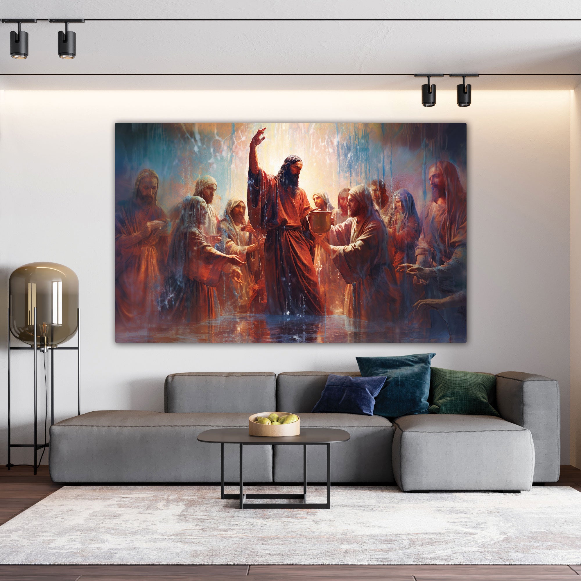 Jesus Canvas painting with frame Big Size Wall Art for living room,Bedroom,Drawing room,Hotels
