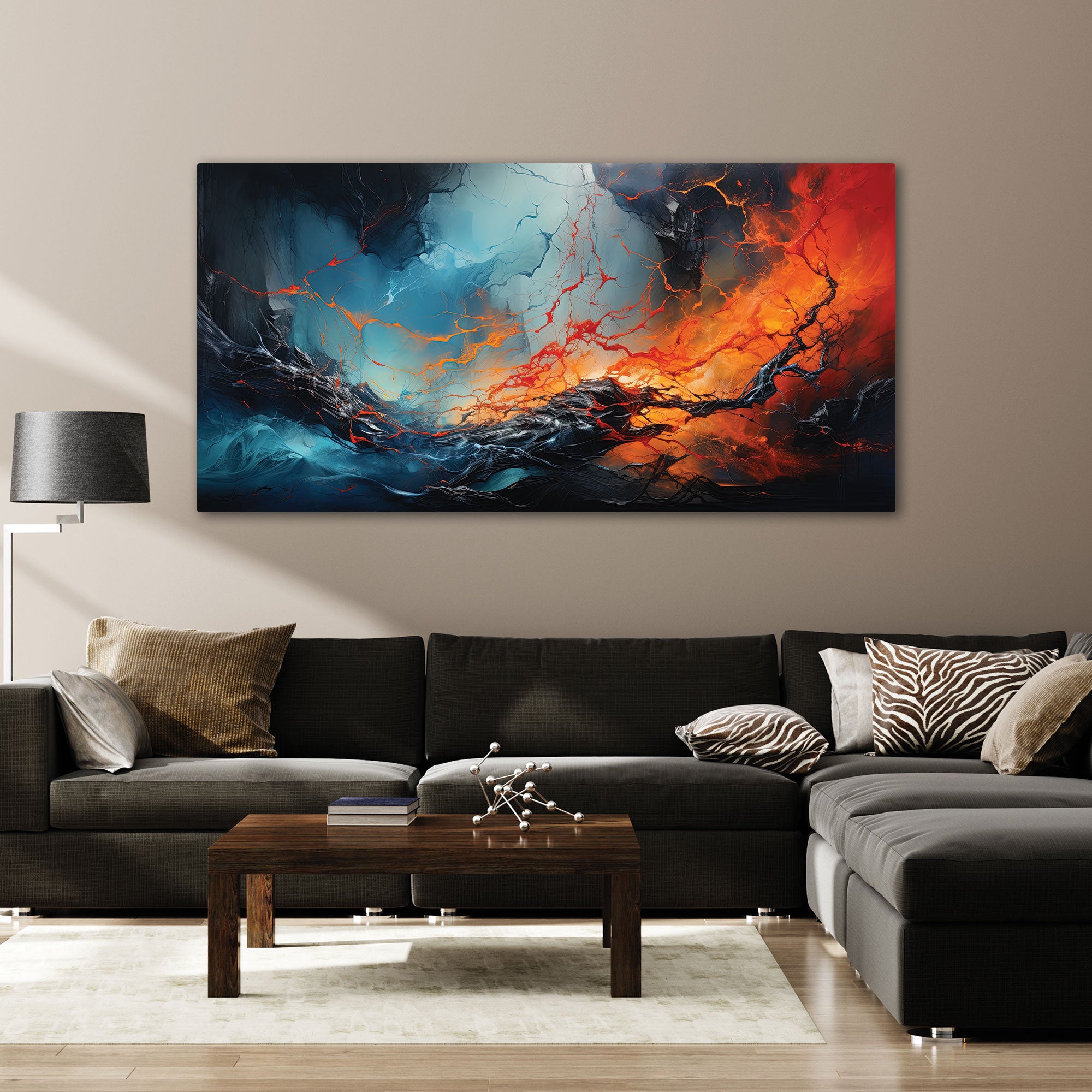 ModernAbstract Canvas painting with frame Big Size Wall Art for living room,Bedroom,Drawing room,Hotels