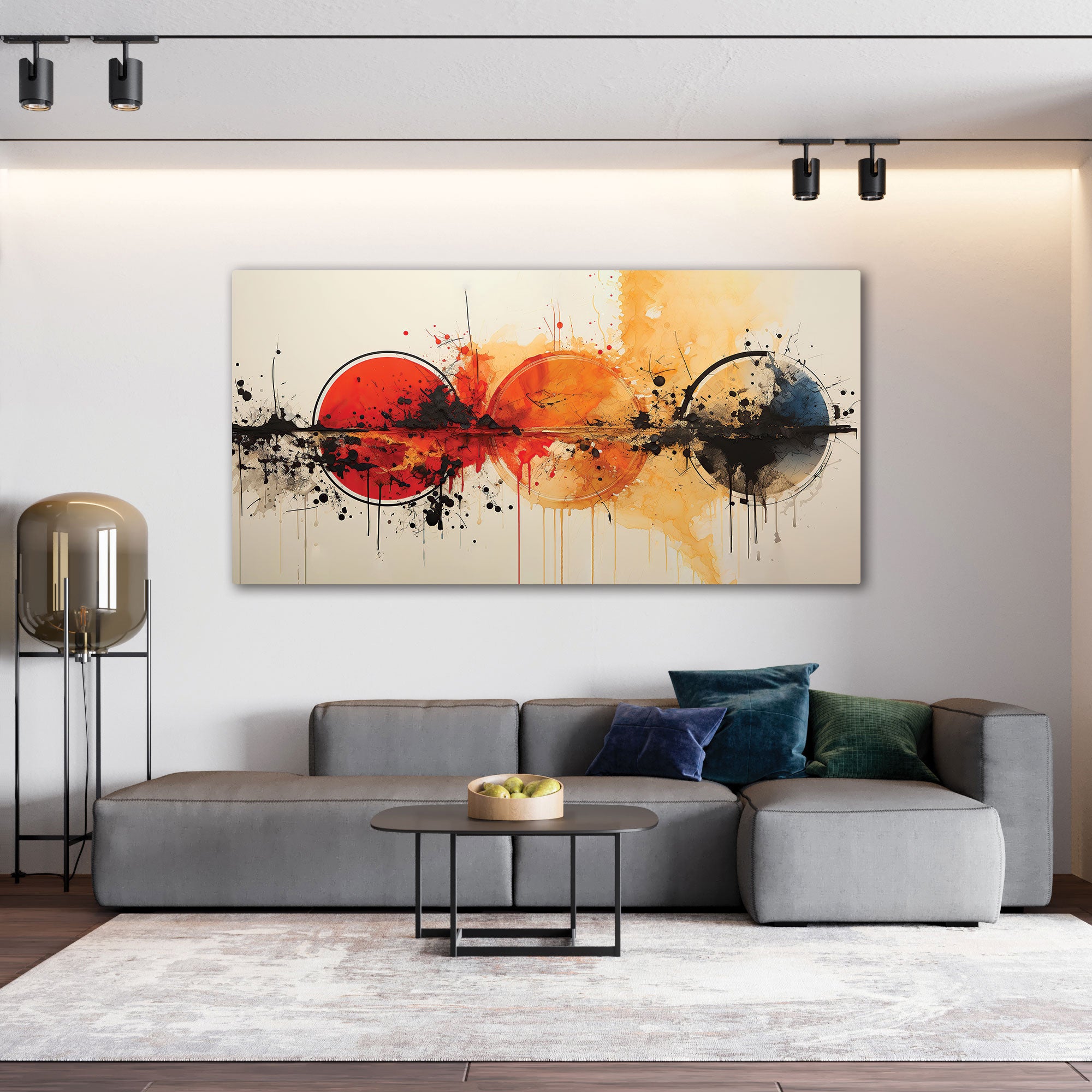 Abstract Canvas painting with frame Big Size Wall Art for living room,Bedroom,Drawing room,Hotels