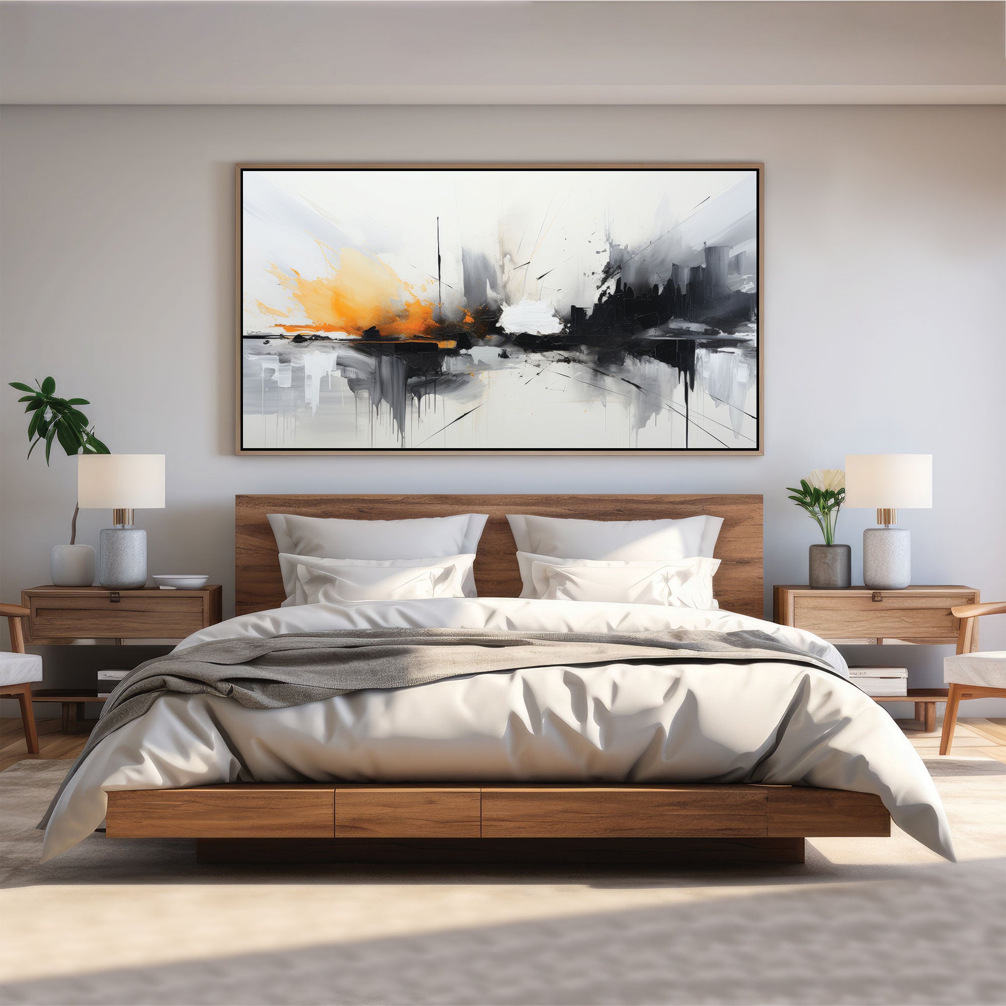 Abstract colour Canvas painting with frame Big Size Wall Art for living room,Bedroom,Drawing room,Hotels