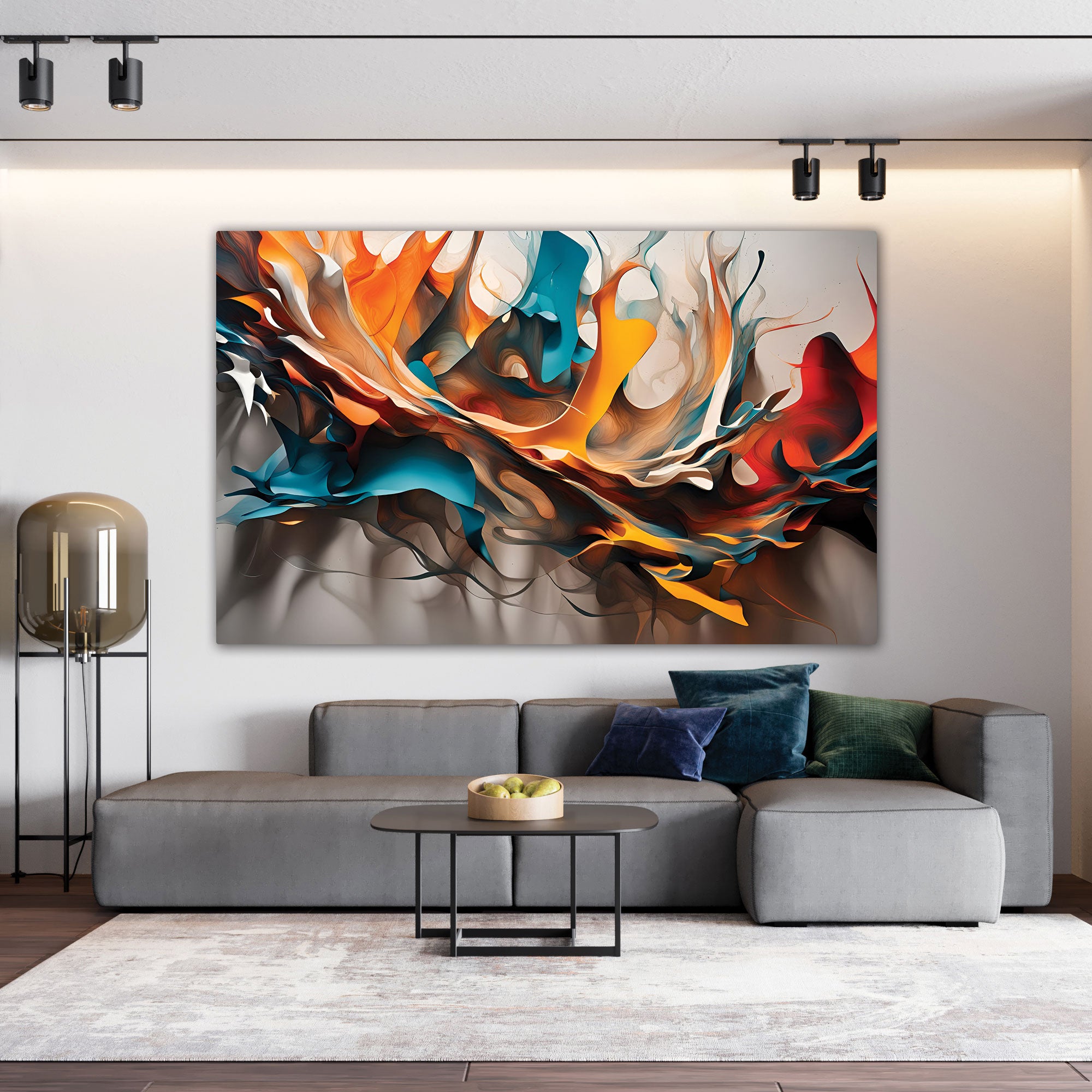Multicolour Canvas painting with frame Big Size Wall Art for living room,Bedroom,Drawing room,Hotels