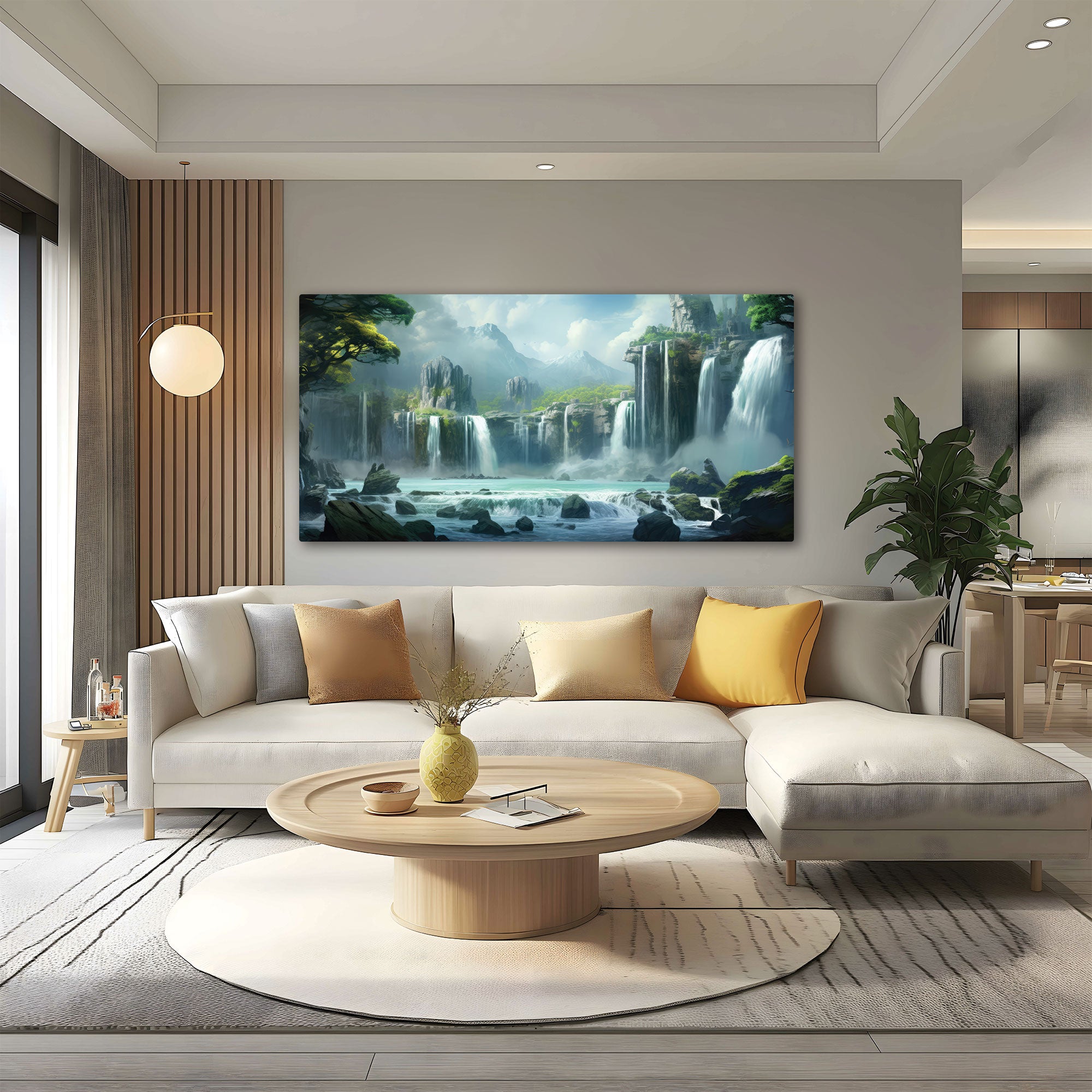 NatureAbstract Canvas painting with frame Big Size Wall Art for living room,Bedroom,Drawing room,Hotels