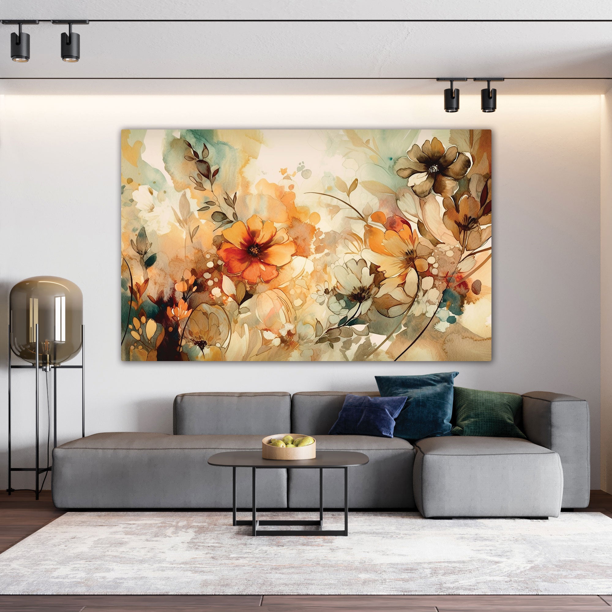 Multicolor flower Canvas painting with frame Big Size Wall Art for living room,Bedroom,Drawing room,Hotels