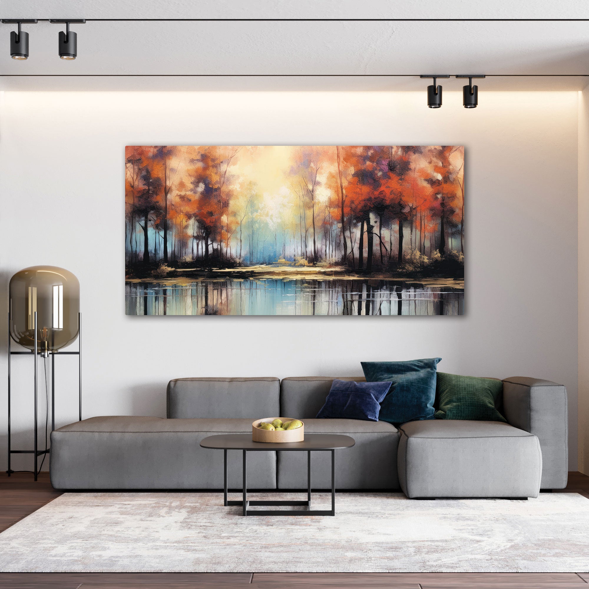 Abstract jungle Canvas painting with frame Big Size Wall Art for living room,Bedroom,Drawing room,Hotels