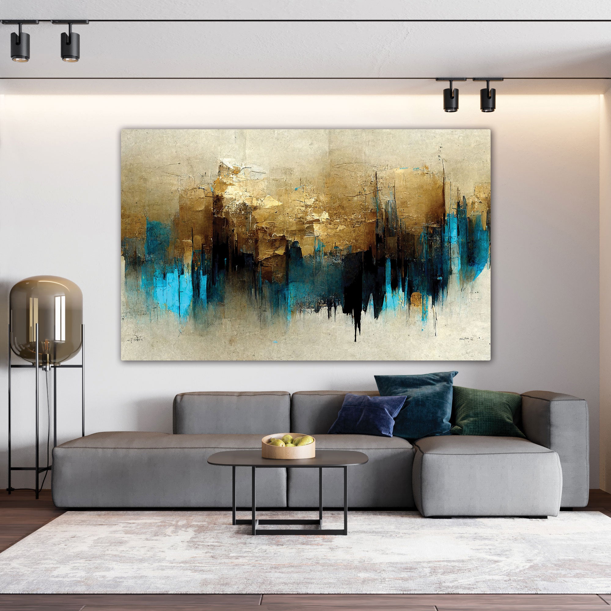 Modern Abstract Canvas painting with frame Big Size Wall Art for living room,Bedroom,Drawing room,Hotels
