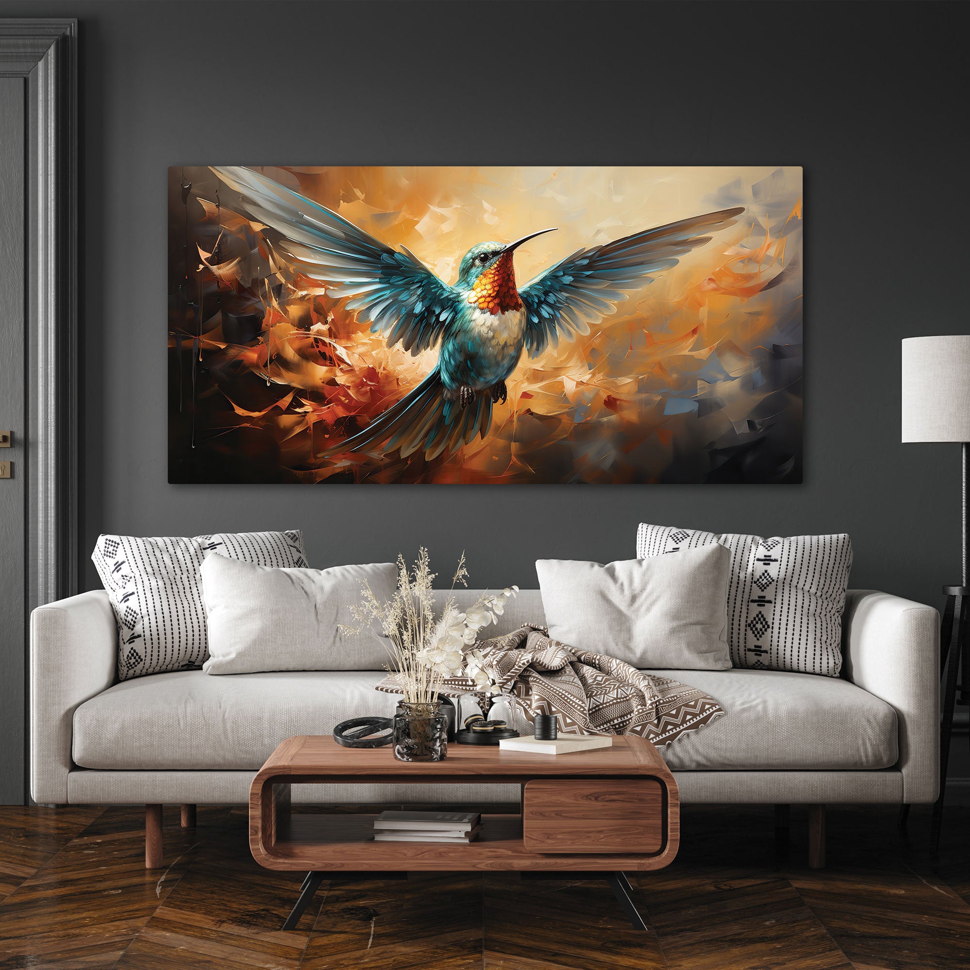BirdAbstract Canvas painting with frame Big Size Wall Art for living room,Bedroom,Drawing room,Hotels