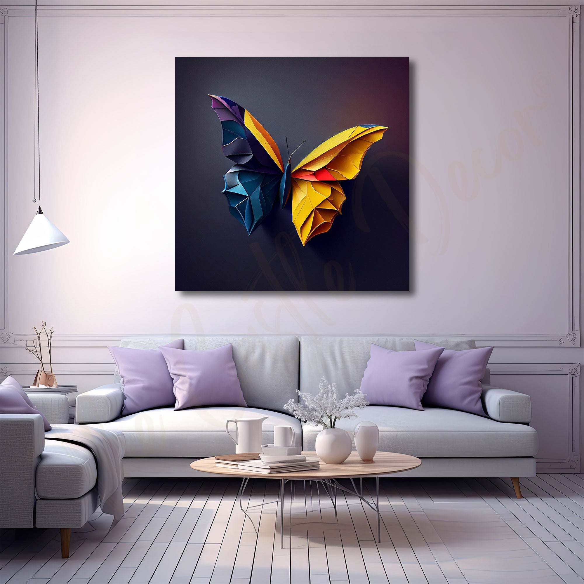 Colourful butterfly painting with frame Big Size Wall Art for living room,Bedroom,Drawing room,Hotels