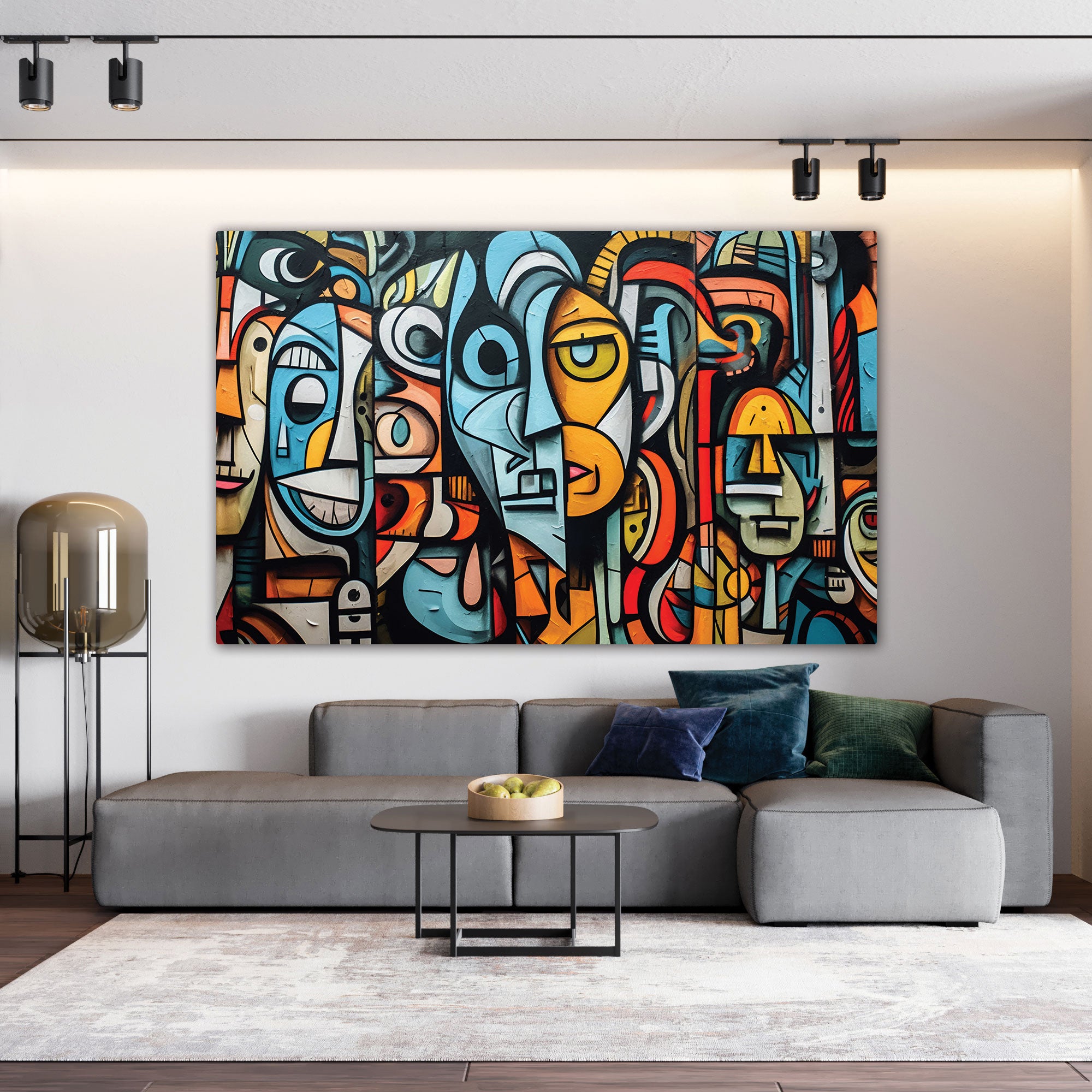 Abstract woman Canvas painting with frame Big Size Wall Art for living room,Bedroom,Drawing room,Hotels