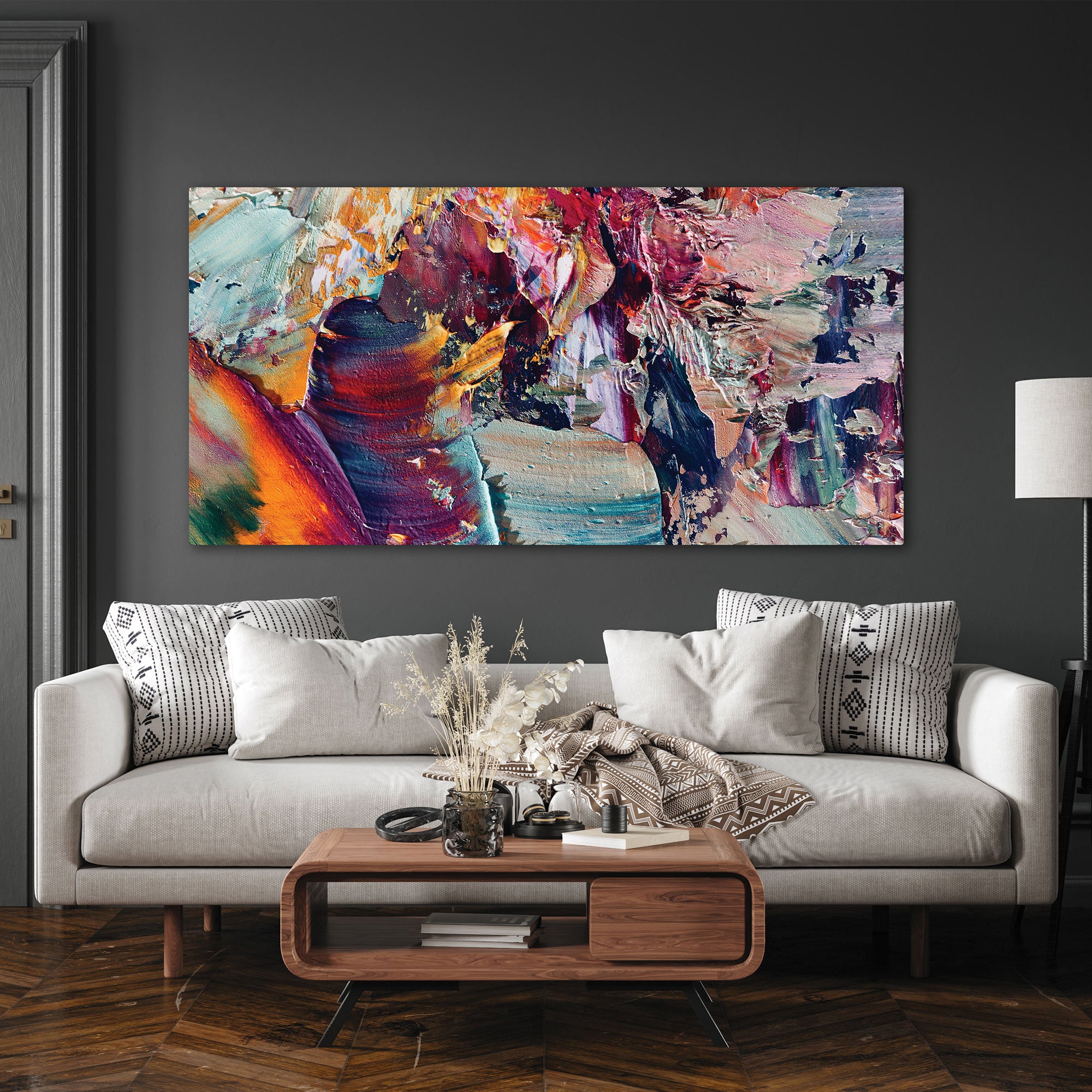 Abstract Canvas painting with frame Big Size Wall Art for living room,Bedroom,Drawing room,Hotels