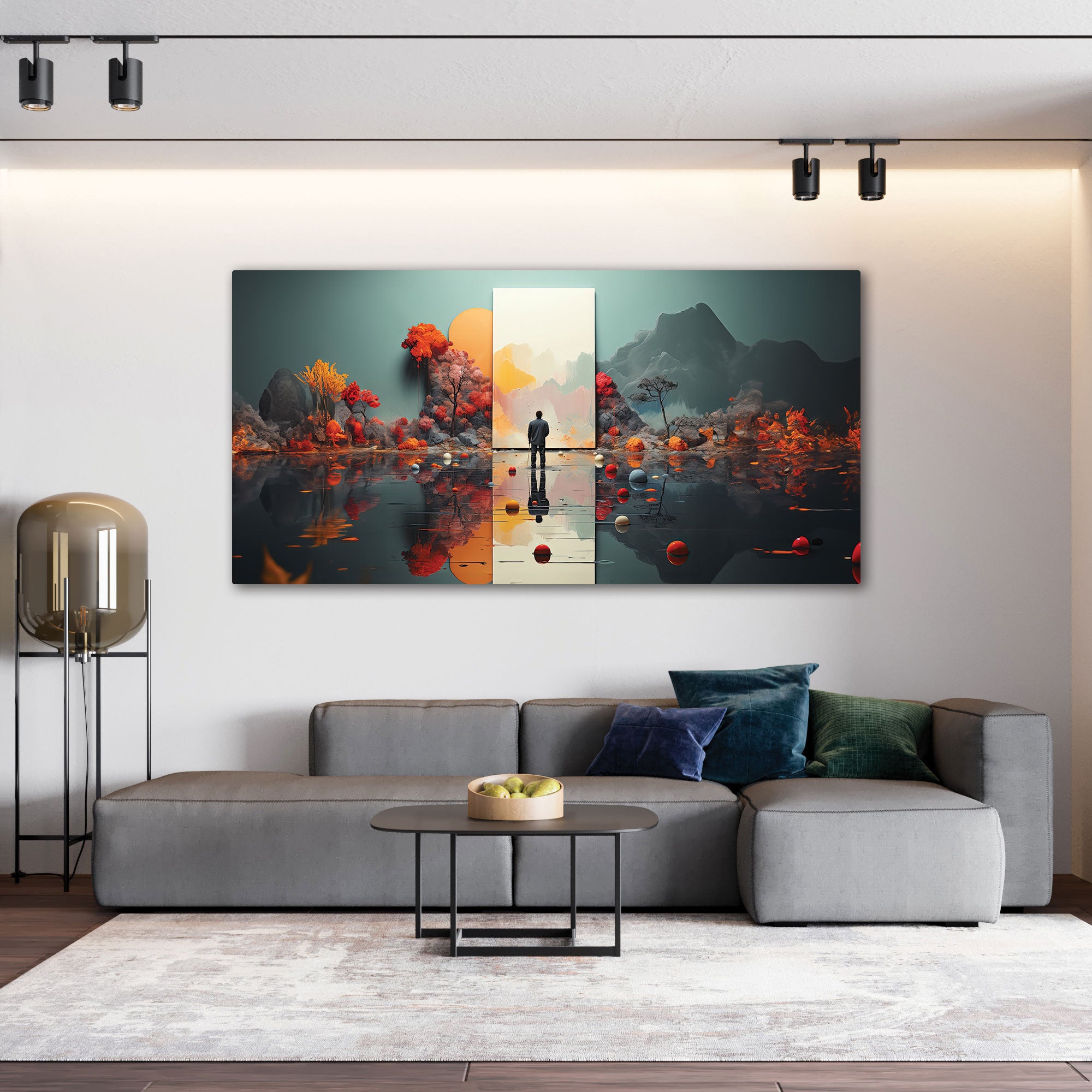 Abstract Canvas painting with frame Big Size Wall Art for living room,Bedroom,Drawing room,Hotels