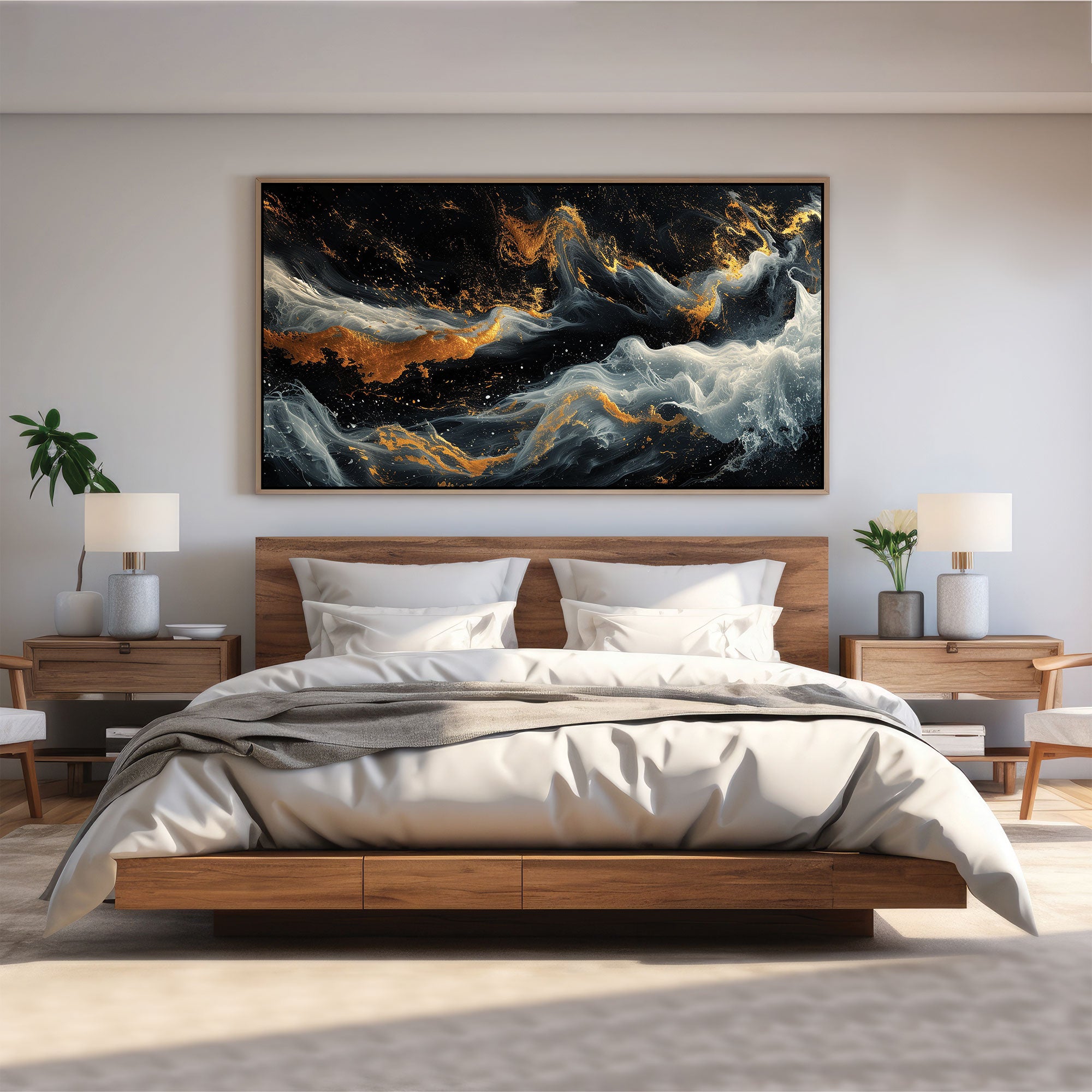 MarbleAbstract Canvas painting with frame Big Size Wall Art for living room,Bedroom,Drawing room,Hotels