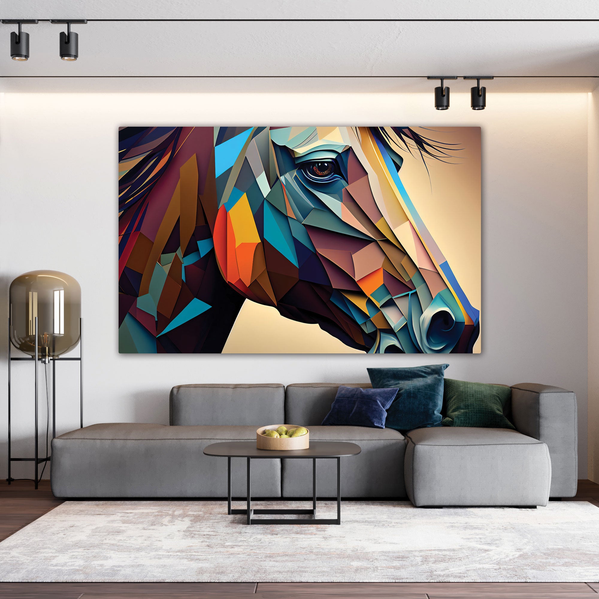 Abstract horse Canvas painting with frame Big Size Wall Art for living room,Bedroom,Drawing room,Hotels