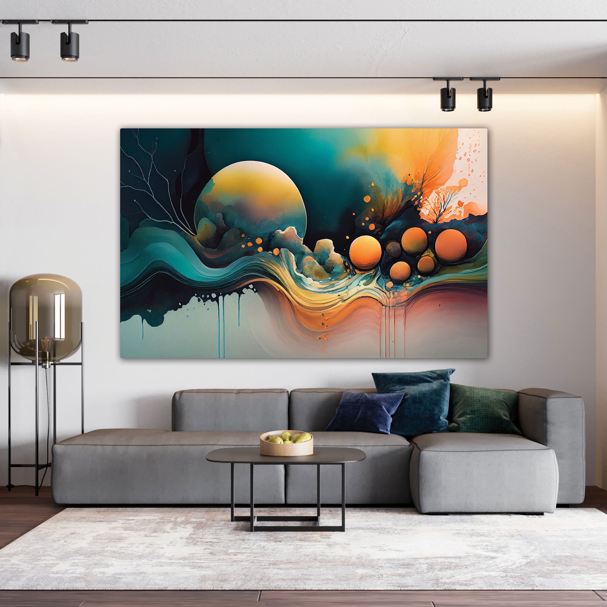 Multicolor Canvas painting with frame Big Size Wall Art for living room,Bedroom,Drawing room,Hotels
