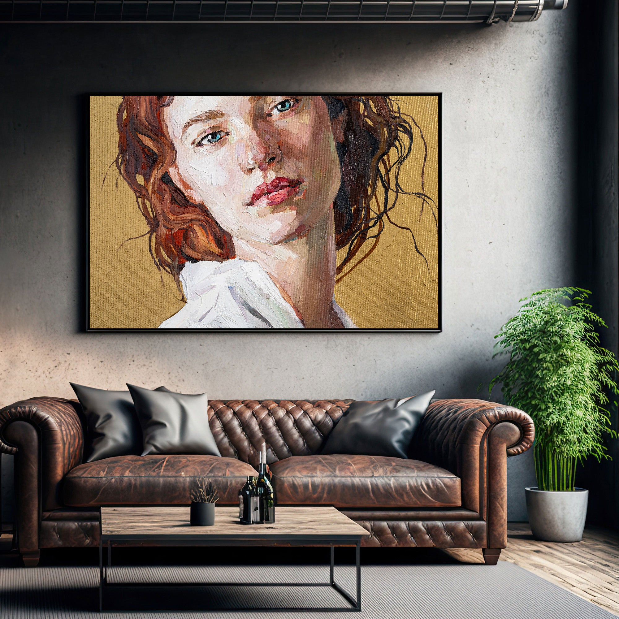 WomenAbstract Canvas painting with frame Big Size Wall Art for living room,Bedroom,Drawing room,Hotels