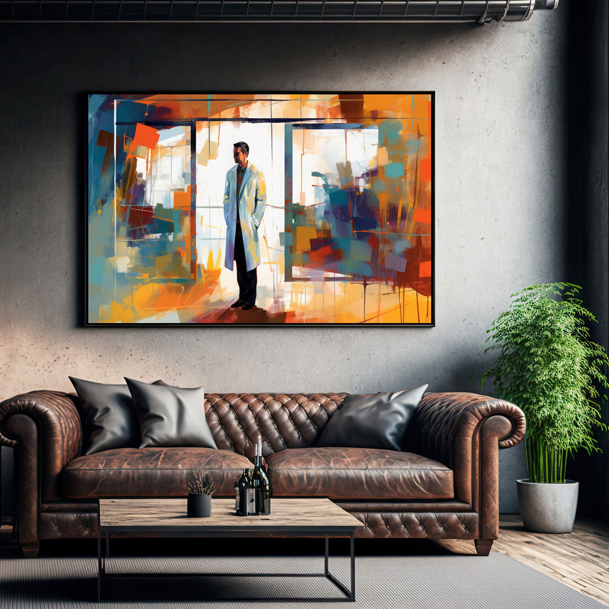 Doctor Canvas painting with frame Big Size Wall Art for living room,Bedroom,Drawing room,Hotels