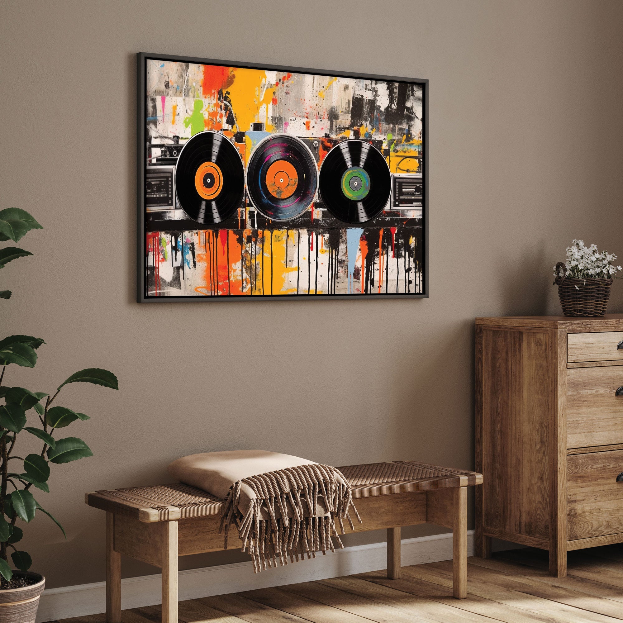Music art Canvas painting with frame Big Size Wall Art for living room,Bedroom,Drawing room,Hotels