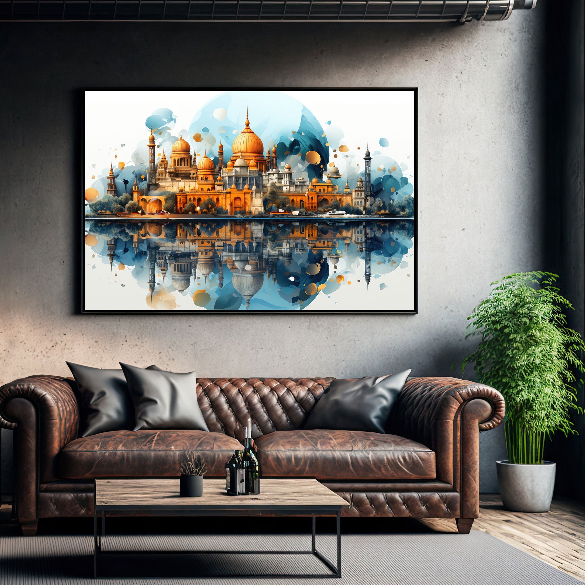 Canvas painting with frame Big Size Wall Art for living room,Bedroom,Drawing room,Hotels