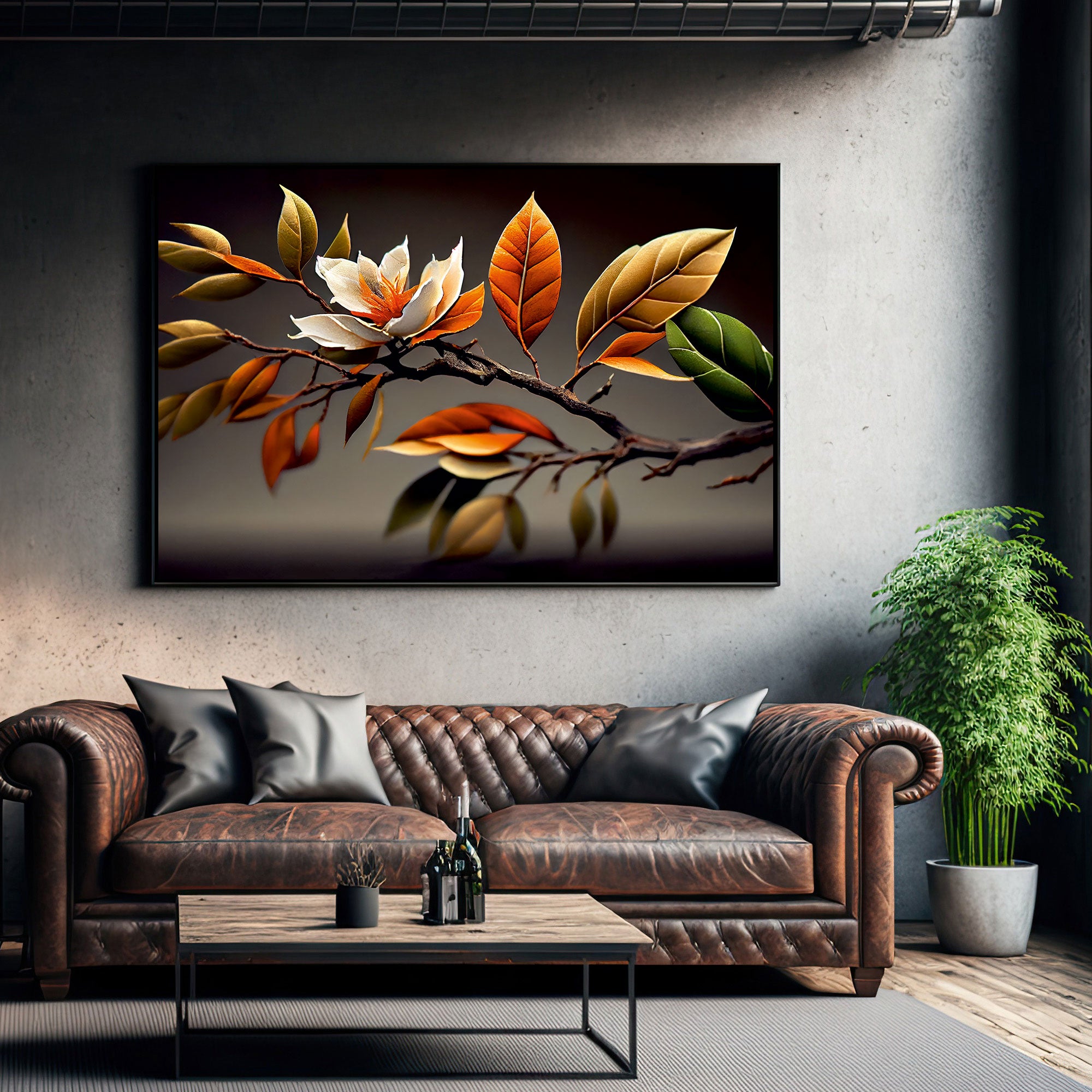 Flower Canvas painting with frame Big Size Wall Art for living room,Bedroom,Drawing room,Hotels