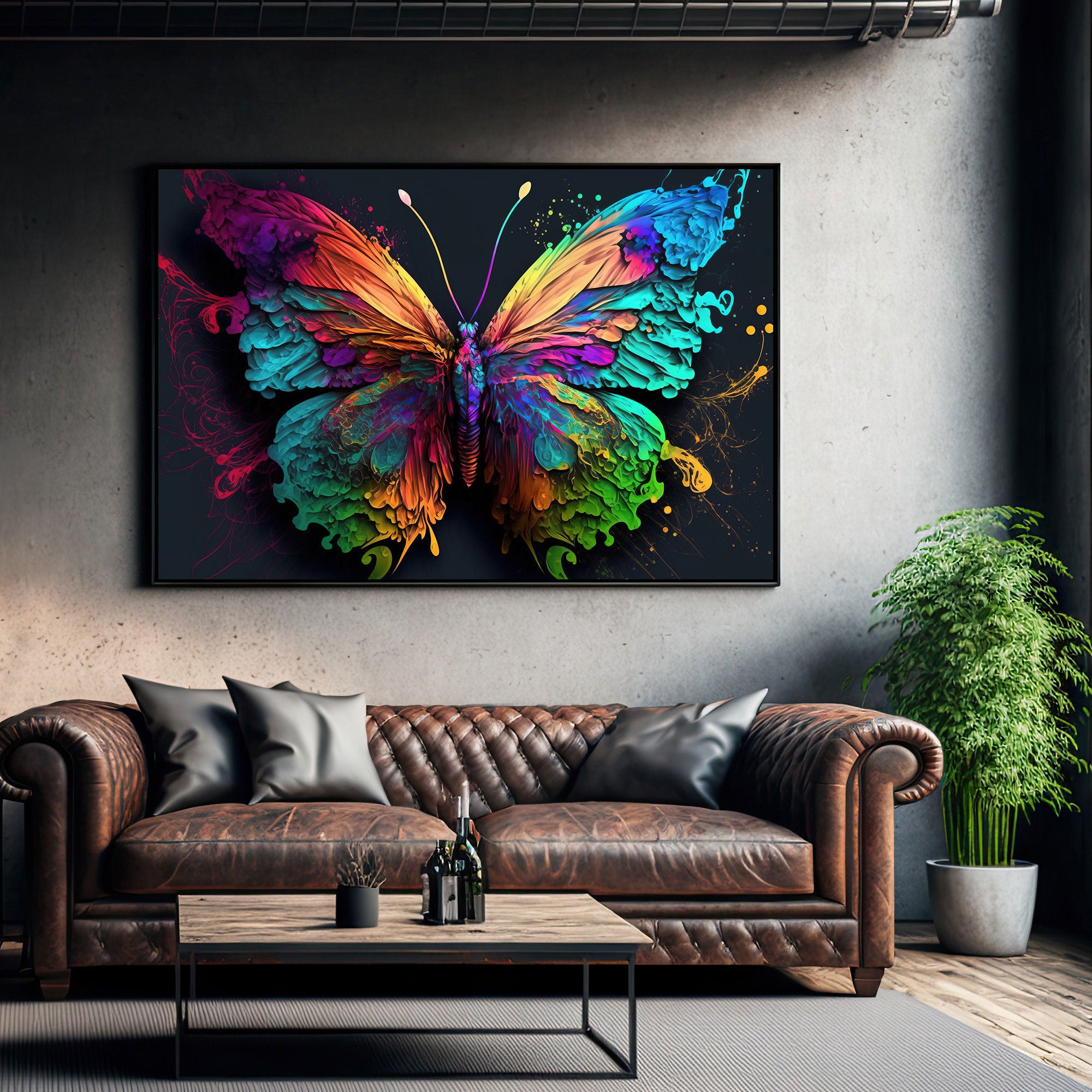 Abstract butterfly Canvas painting Big Size Wall Art for living room,Bedroom,Drawing room,Hotels