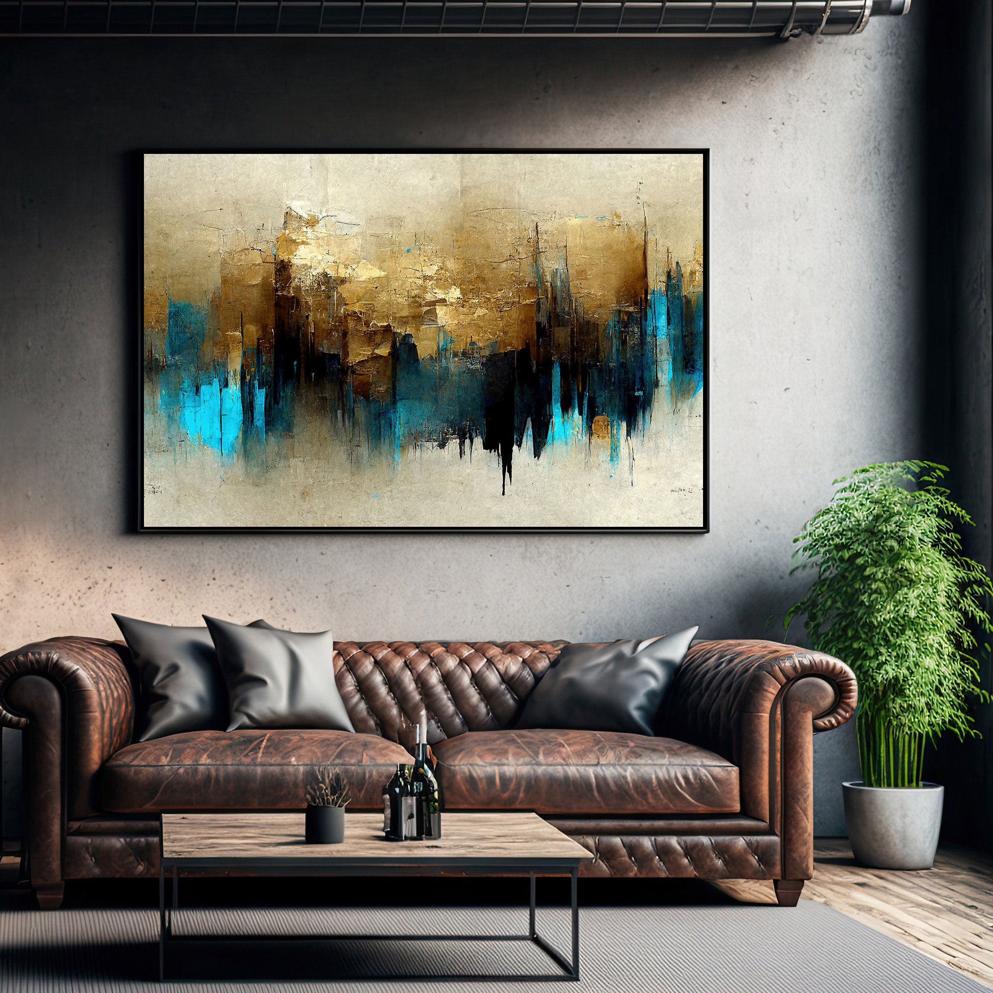 Modern Abstract Canvas painting with frame Big Size Wall Art for living room,Bedroom,Drawing room,Hotels