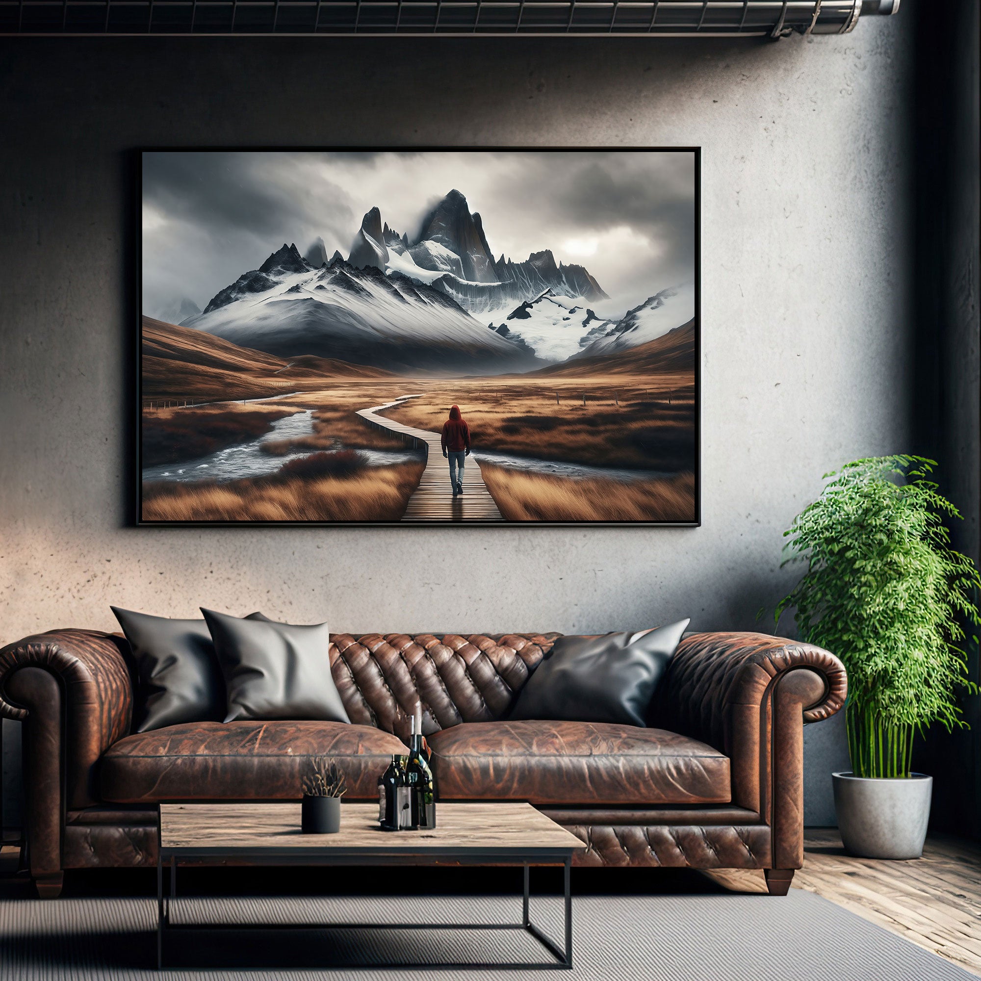 Abstract Canvas painting with frame Big Size Wall Art for living room,Bedroom,Drawing room,Hotels