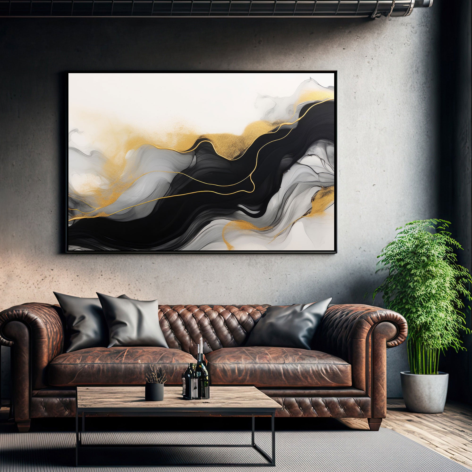 MarbleAbstract Canvas painting with frame Big Size Wall Art for living room,Bedroom,Drawing room,Hotels