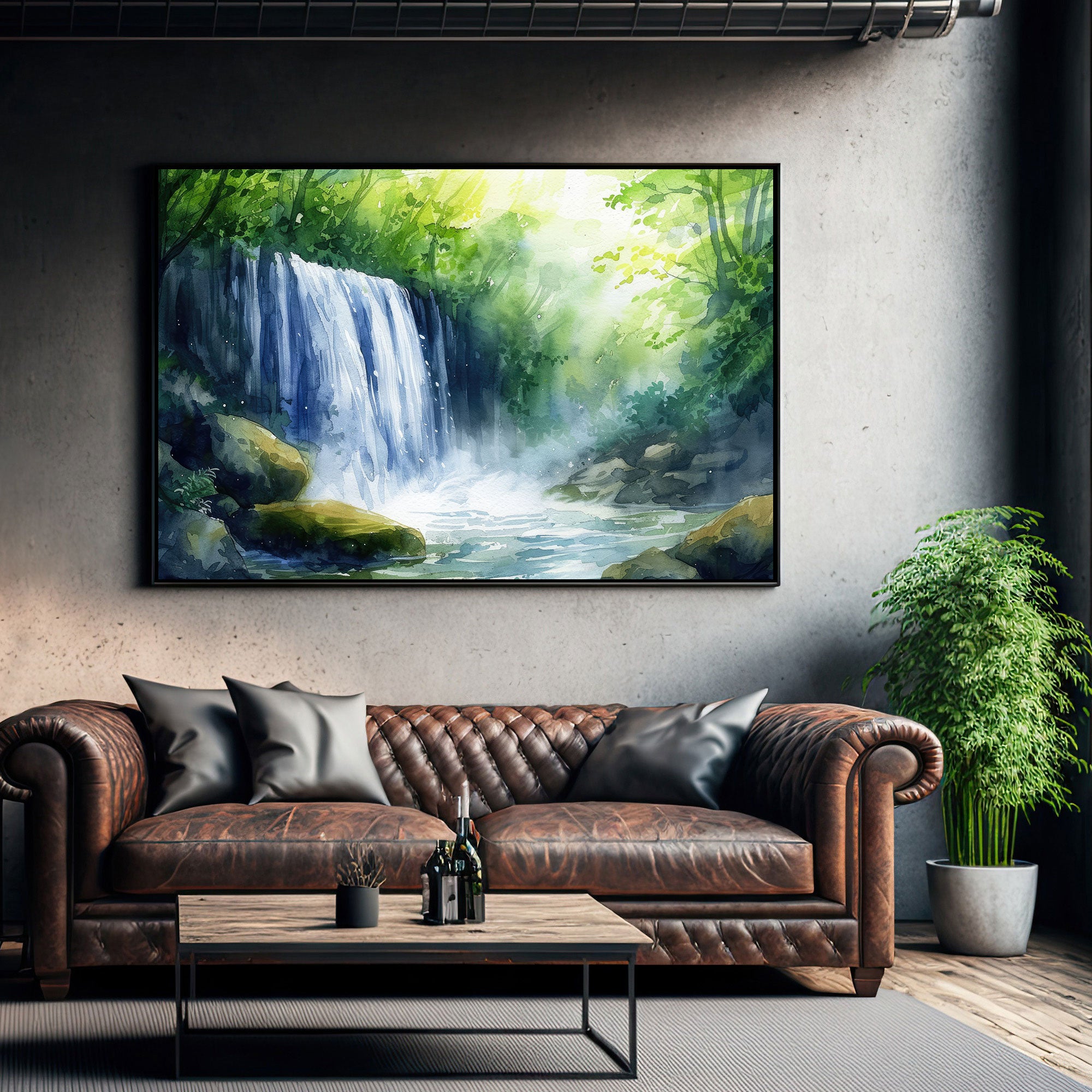 NatureAbstract Canvas painting with frame Big Size Wall Art for living room,Bedroom,Drawing room,Hotels