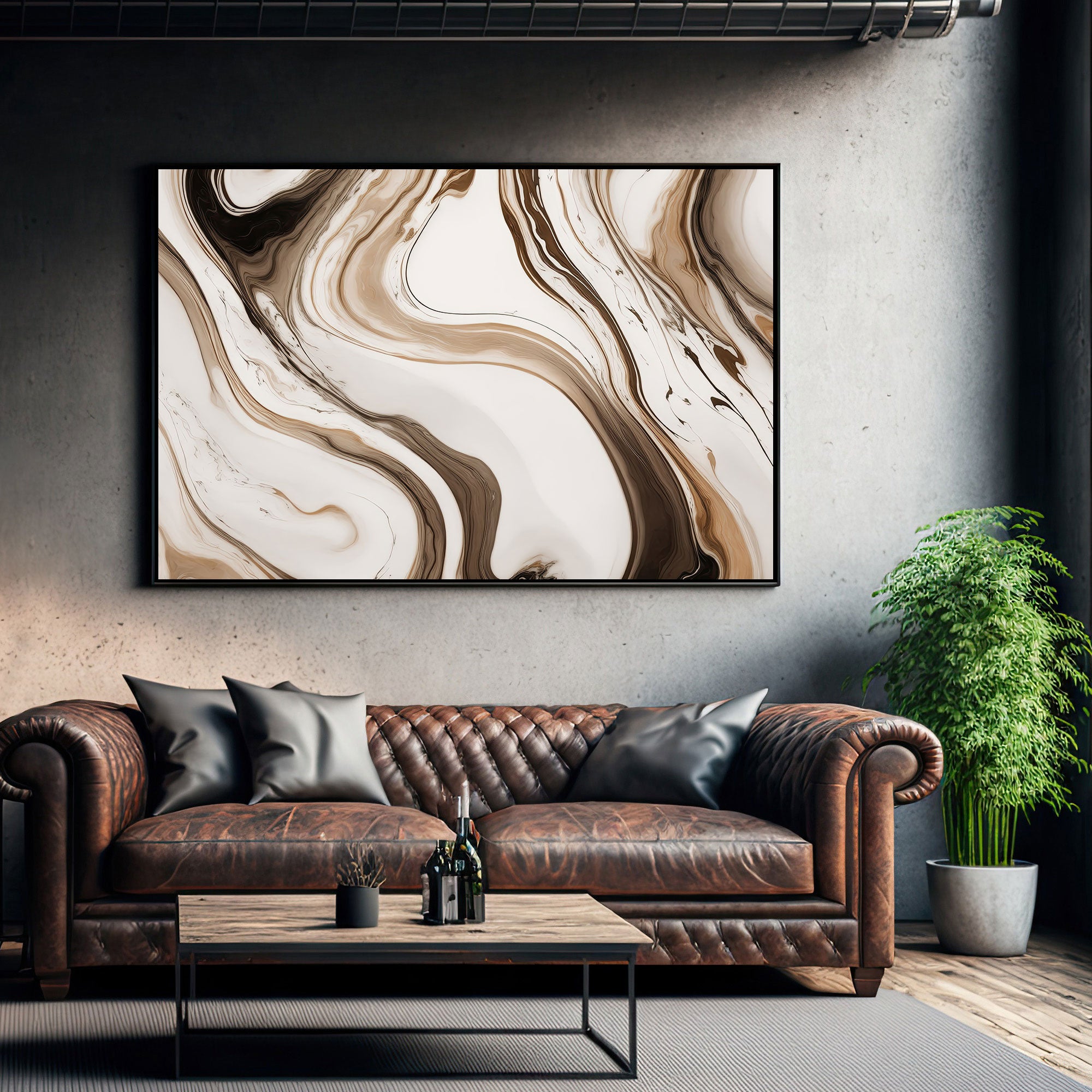 MarbleAbstract Canvas painting with frame Big Size Wall Art for living room,Bedroom,Drawing room,Hotels