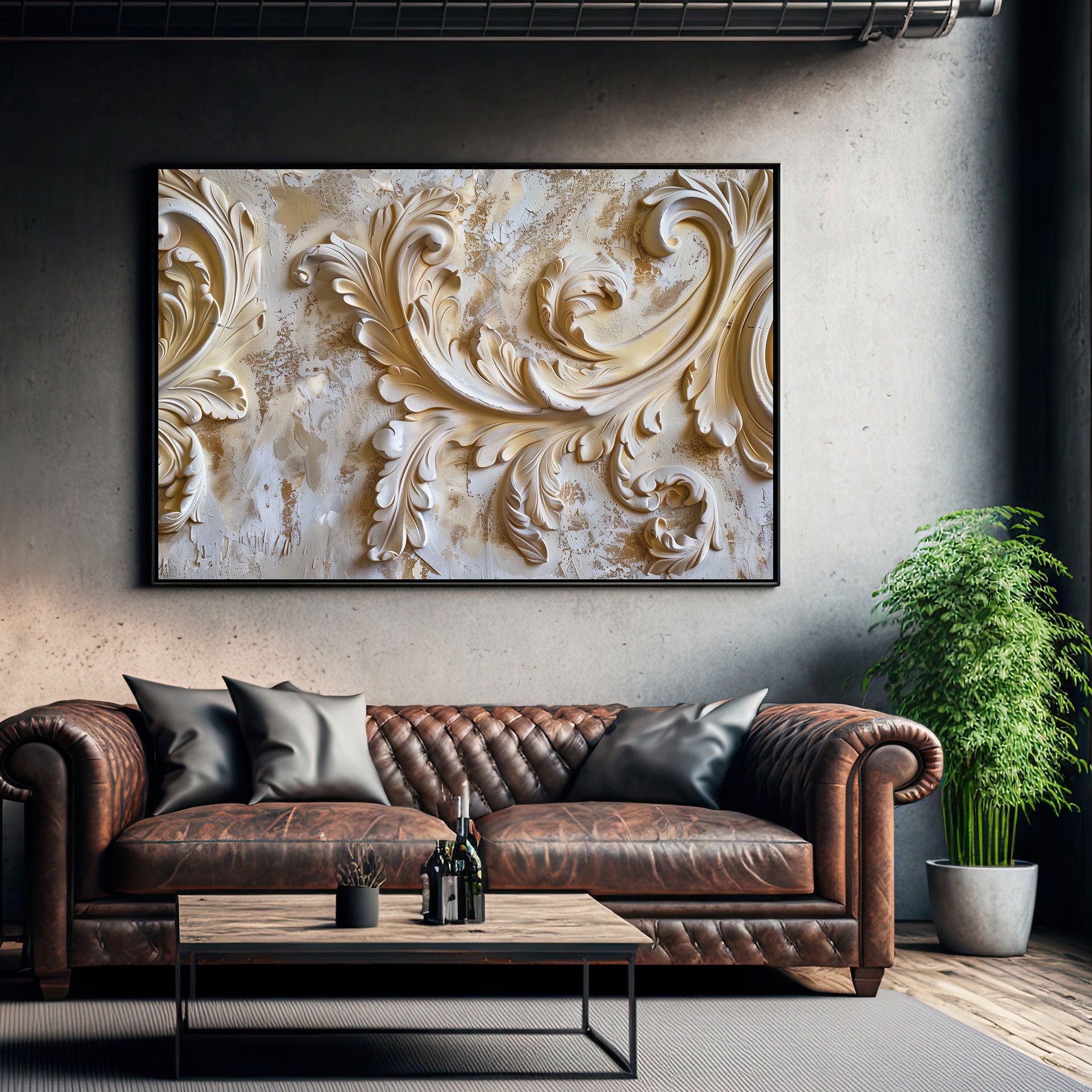 Modern wall putty Canvas painting Big Size Wall Art for living room,Bedroom,Drawing room,Hotels