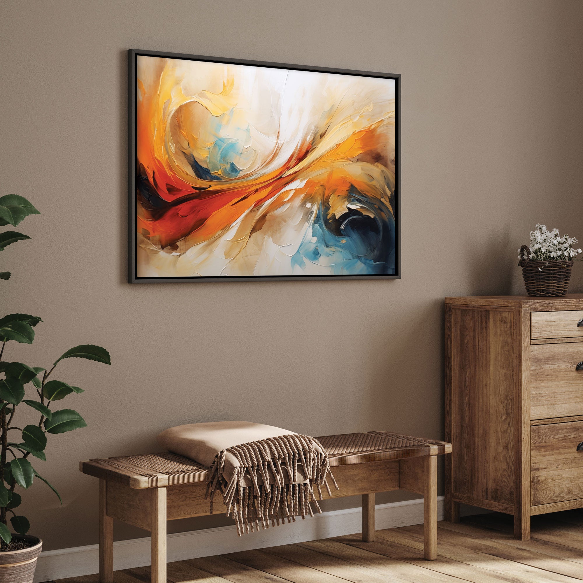 Abstract Canvas painting with frame Big Size Wall Art for living room,Bedroom,Drawing room,Hotels