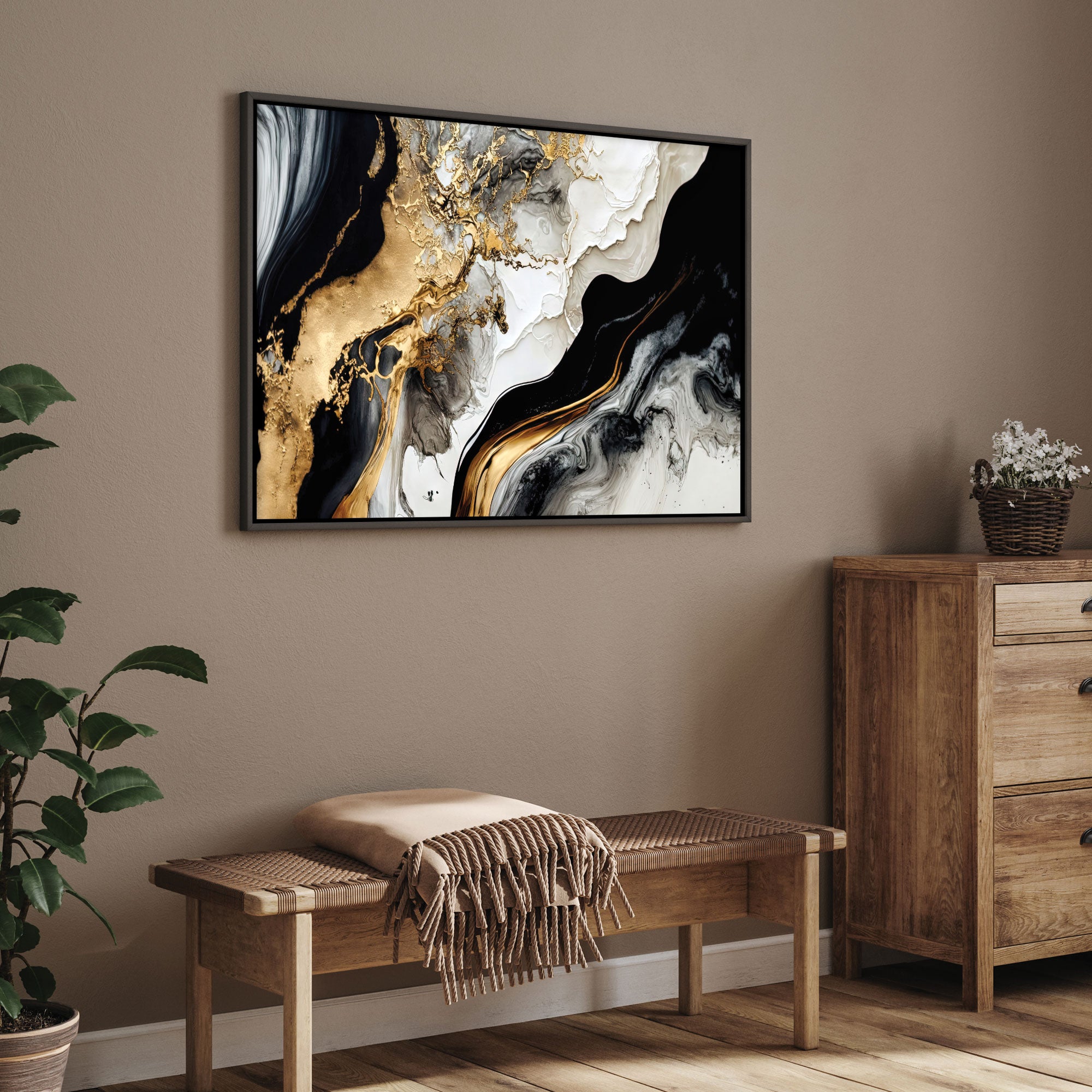MarbleAbstract Canvas painting with frame Big Size Wall Art for living room,Bedroom,Drawing room,Hotels