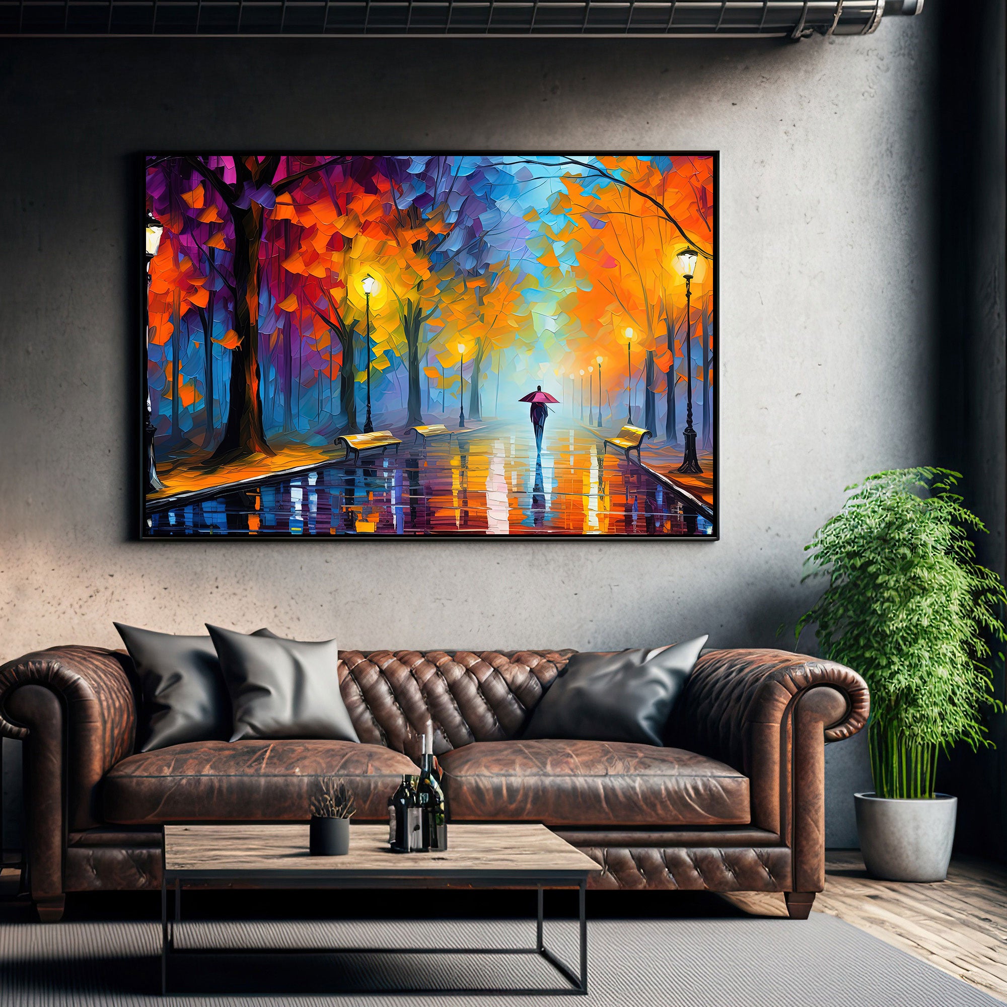 VintageAbstract Canvas painting with frame Big Size Wall Art for living room,Bedroom,Drawing room,Hotels