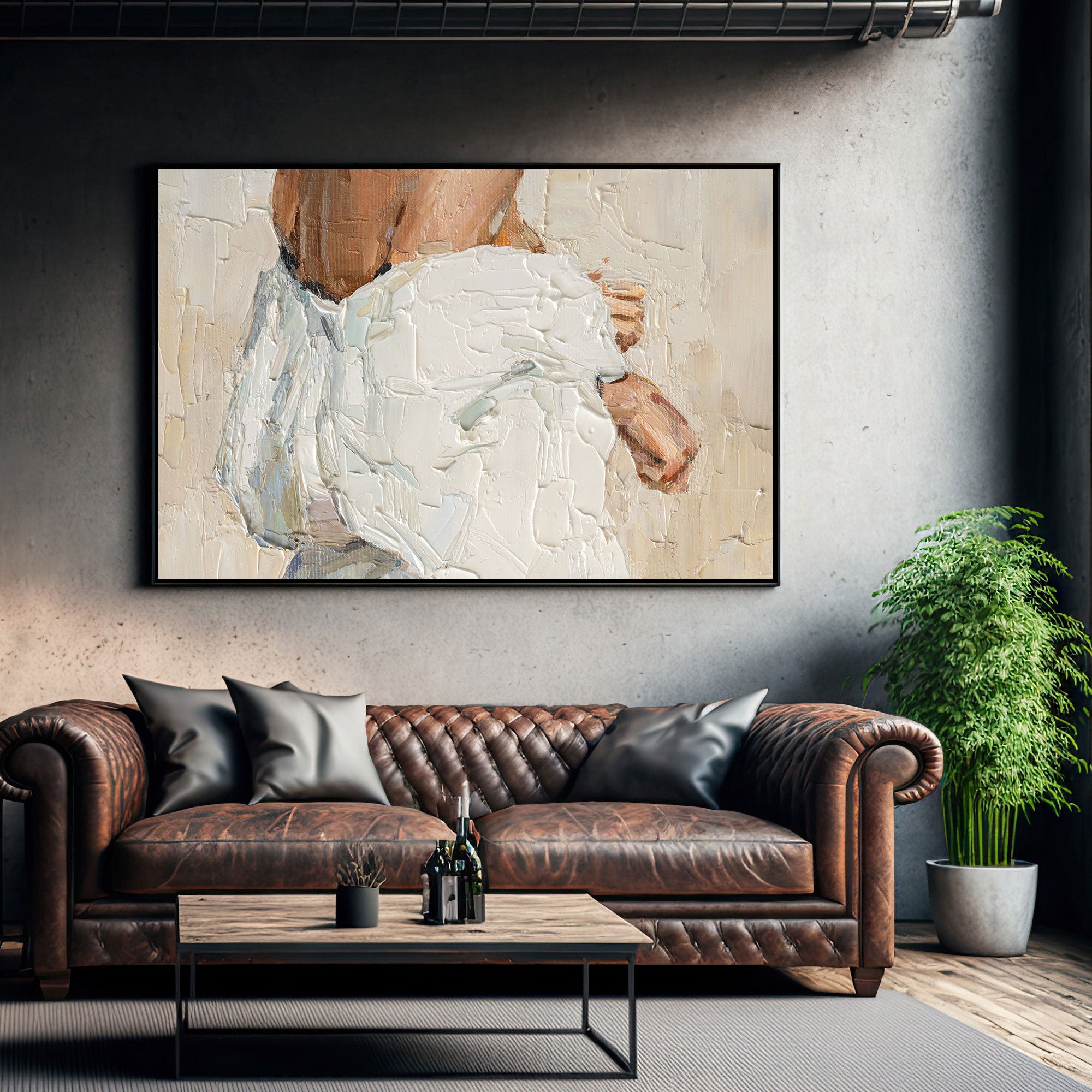 Modern WomenAbstract Canvas painting with frame Big Size Wall Art for living room,Bedroom,Drawing room,Hotels