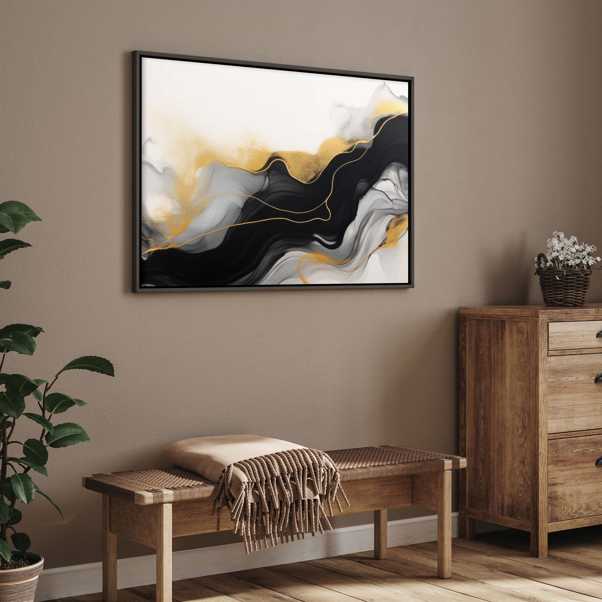MarbleAbstract Canvas painting with frame Big Size Wall Art for living room,Bedroom,Drawing room,Hotels